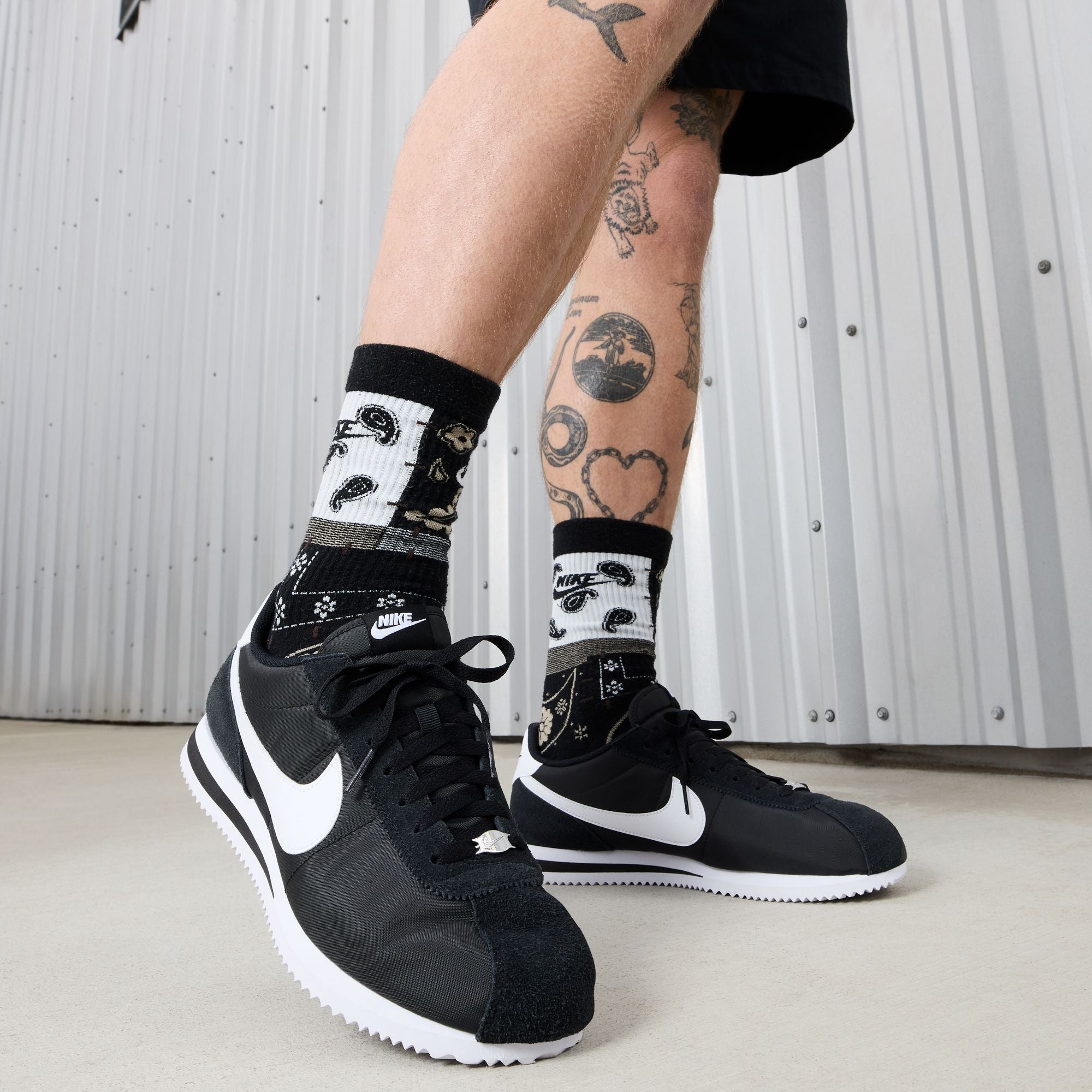 Nike Mens Cortez TXT - Black/White by Denim Exchange