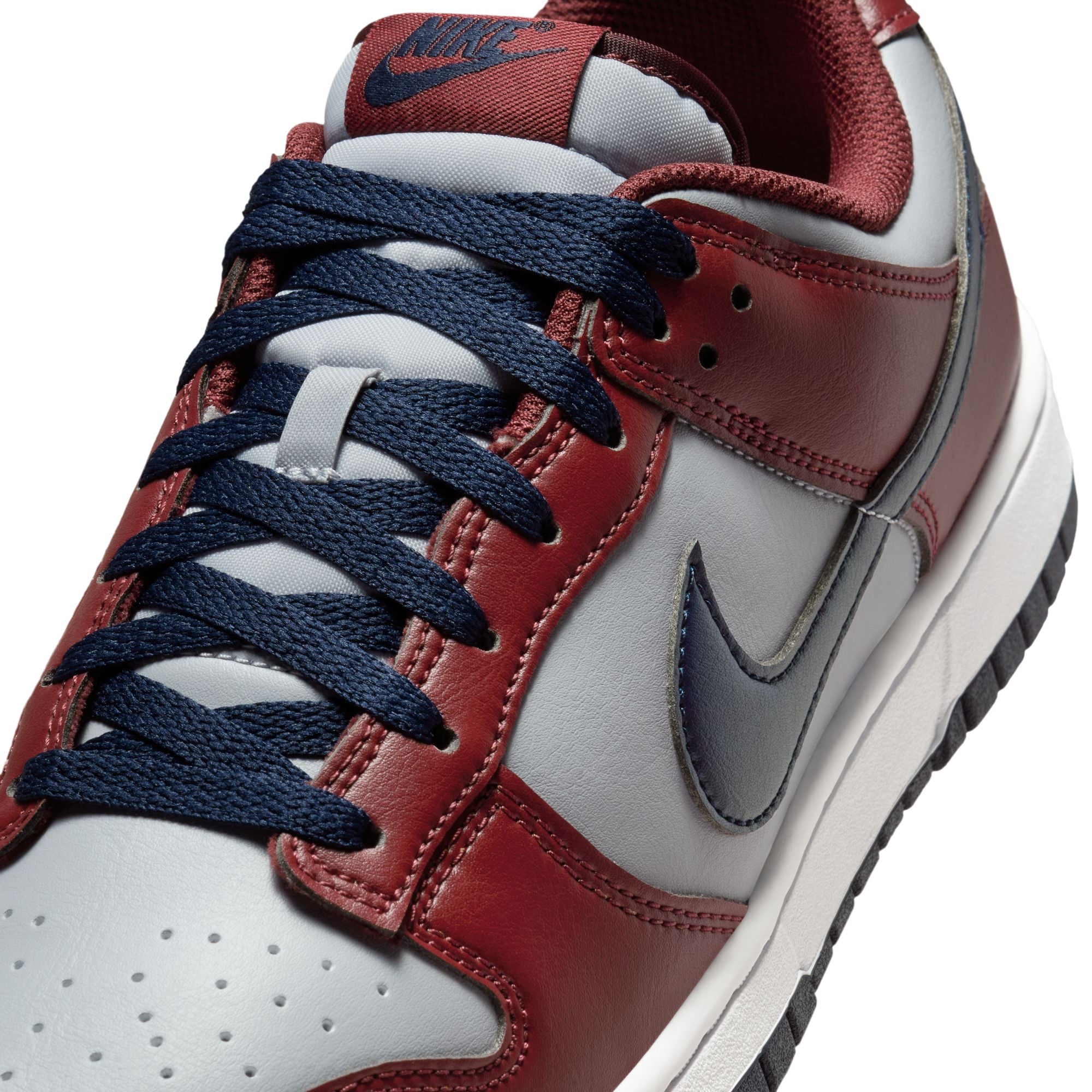 Nike Mens Dunk Low Retro - Wolf Grey/Team Red by Denim Exchange