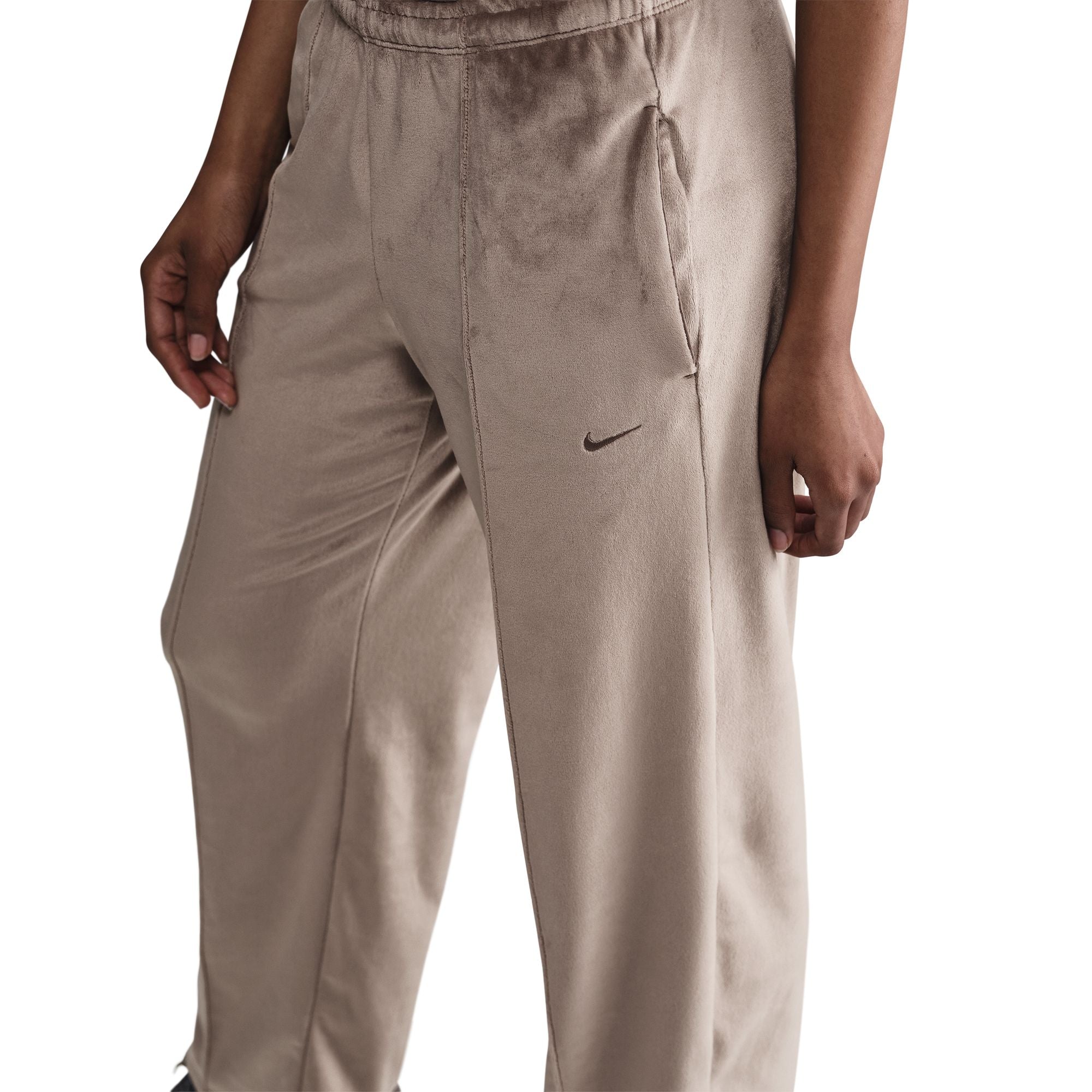 Nike Womens Sportswear Chill Knit Pants - Mink Brown by Denim Exchange