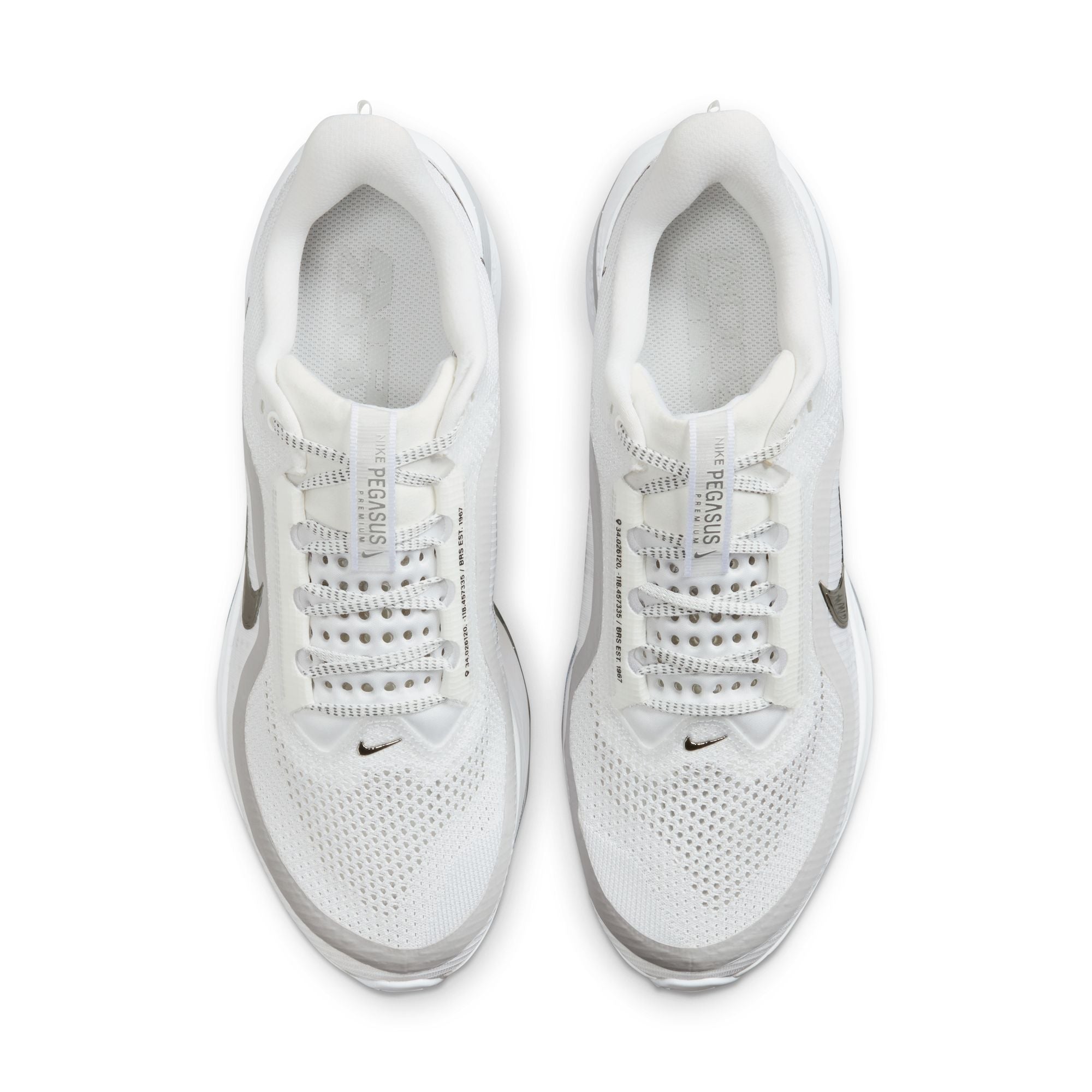 Nike Mens Pegasus Premium - White/Metallic Silver by Denim Exchange