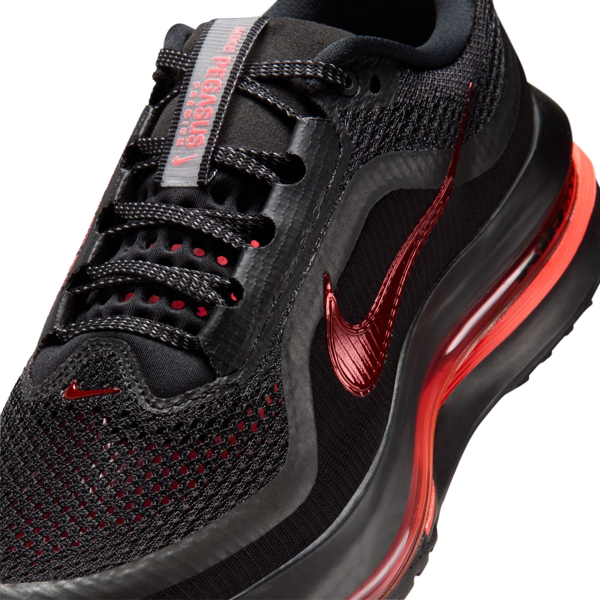 Nike Womens Pegasus Premium - Black/Hot Lava by Denim Exchange
