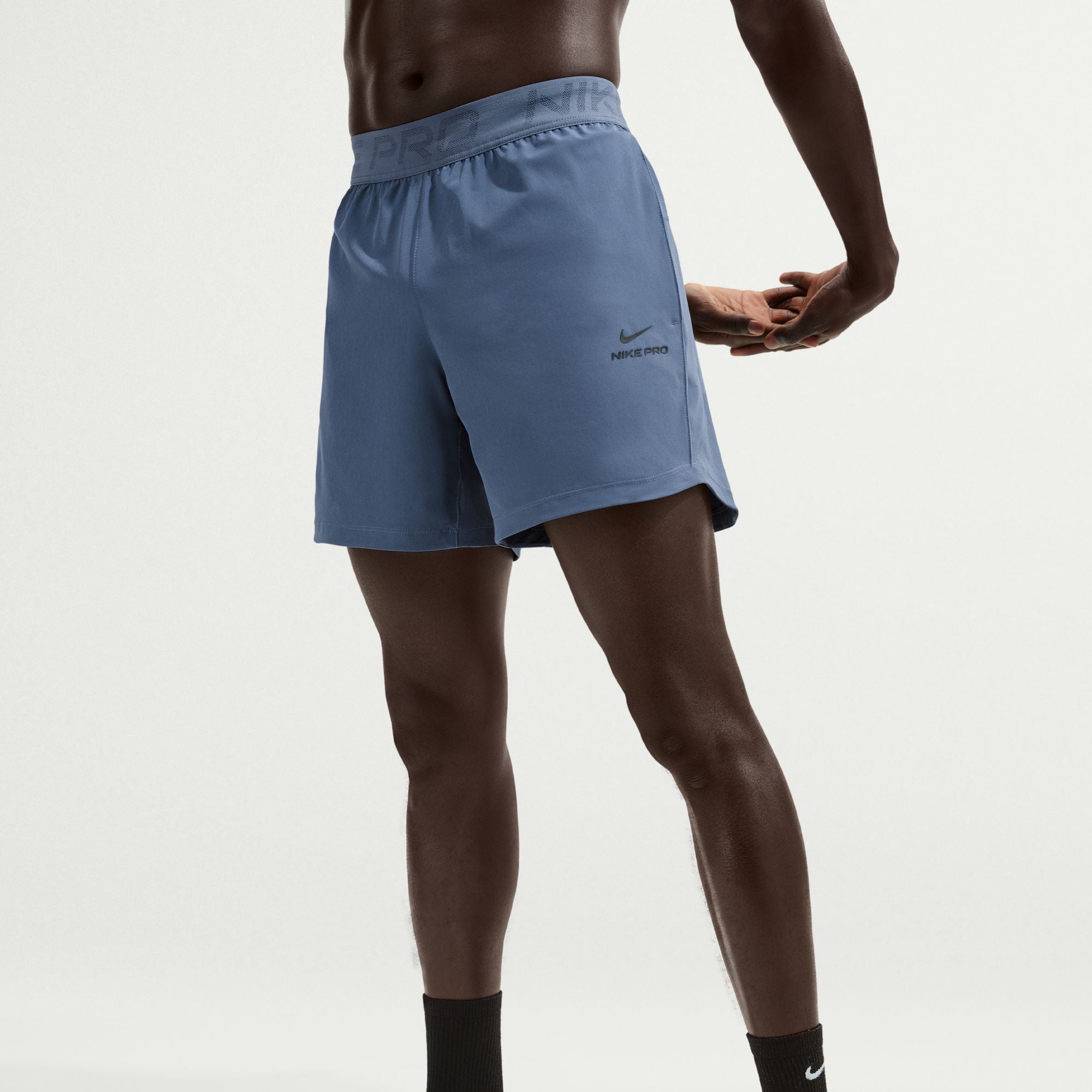 Nike Mens Pro Training 6" Shorts - Diffused Blue by Denim Exchange