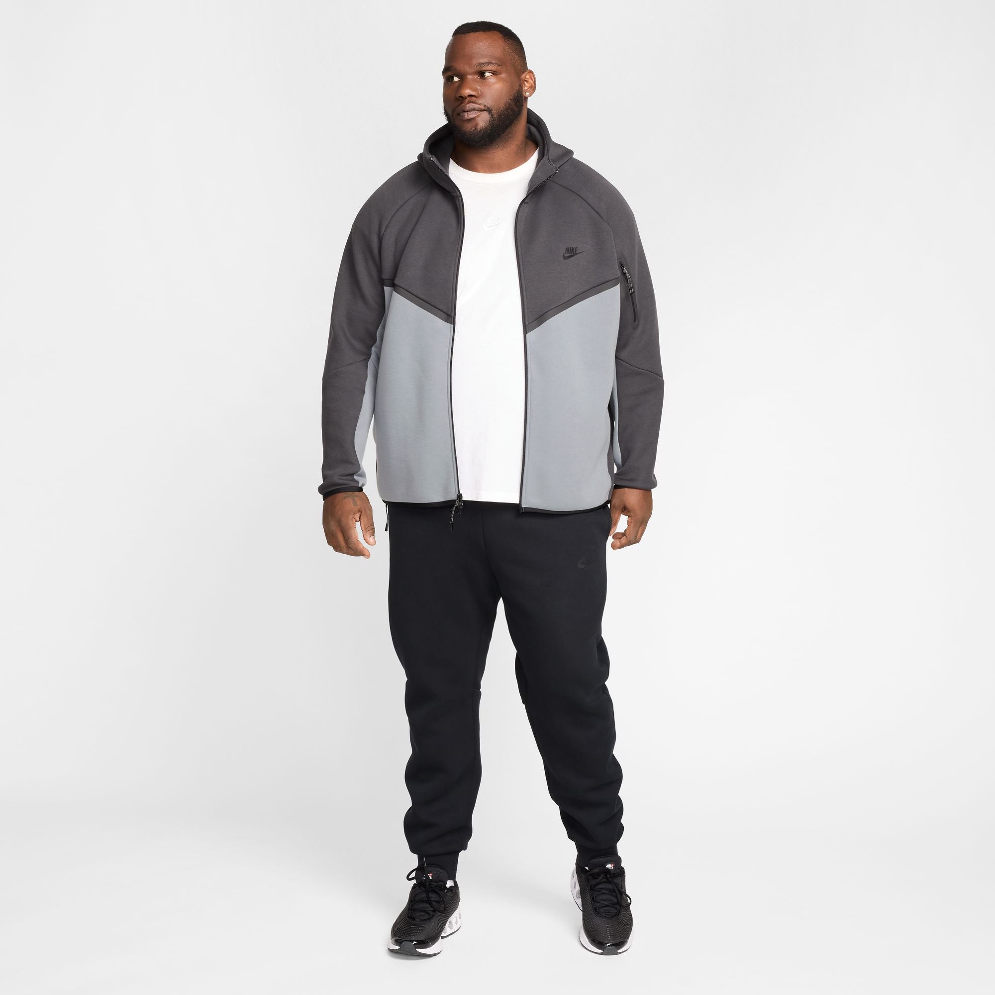 Nike Mens Tech Fleece Hoodie - Anthracite/Cool Grey by Denim Exchange