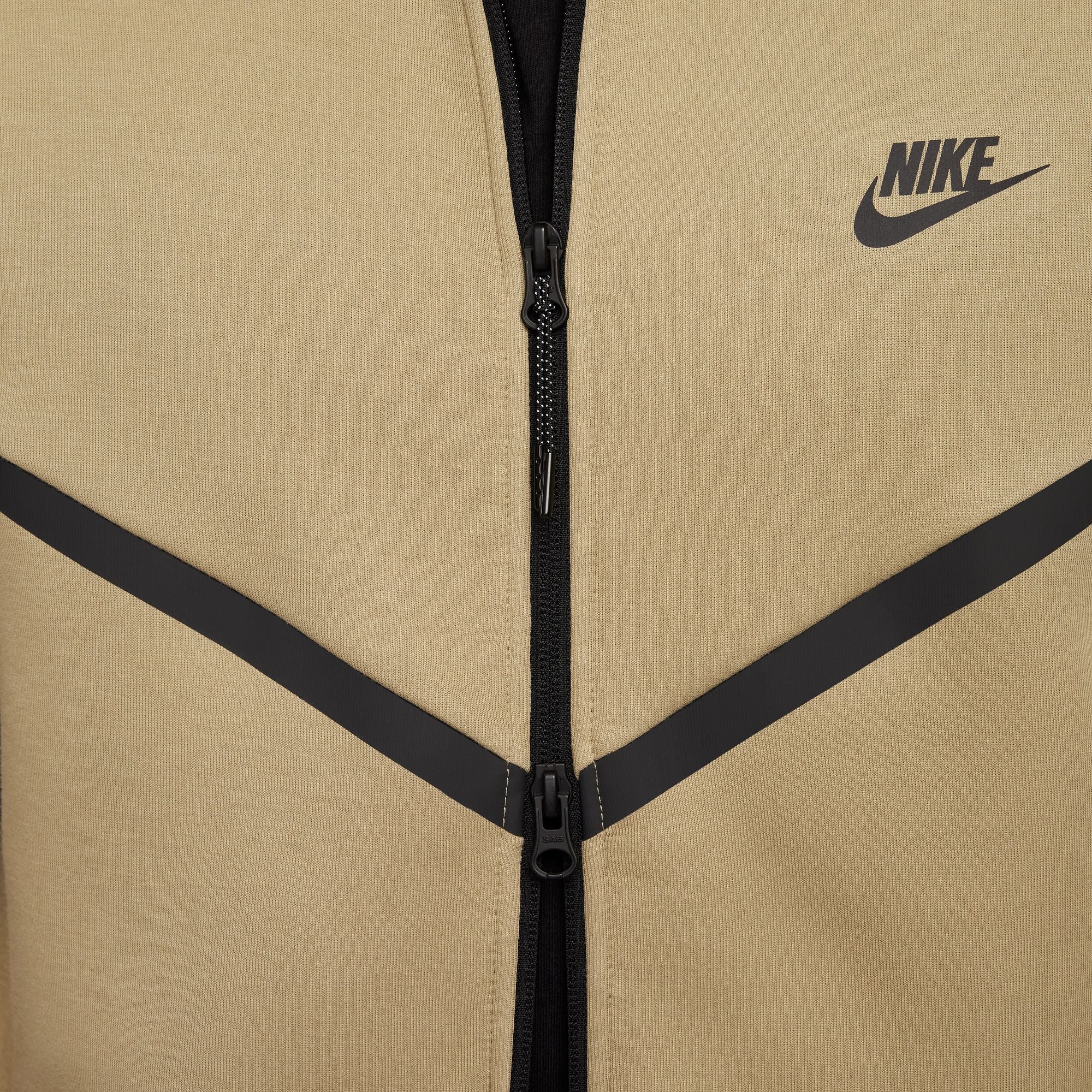Nike Mens Tech Full Zip Windrunner Hoodie - Neutral Olive/Black by Denim Exchange