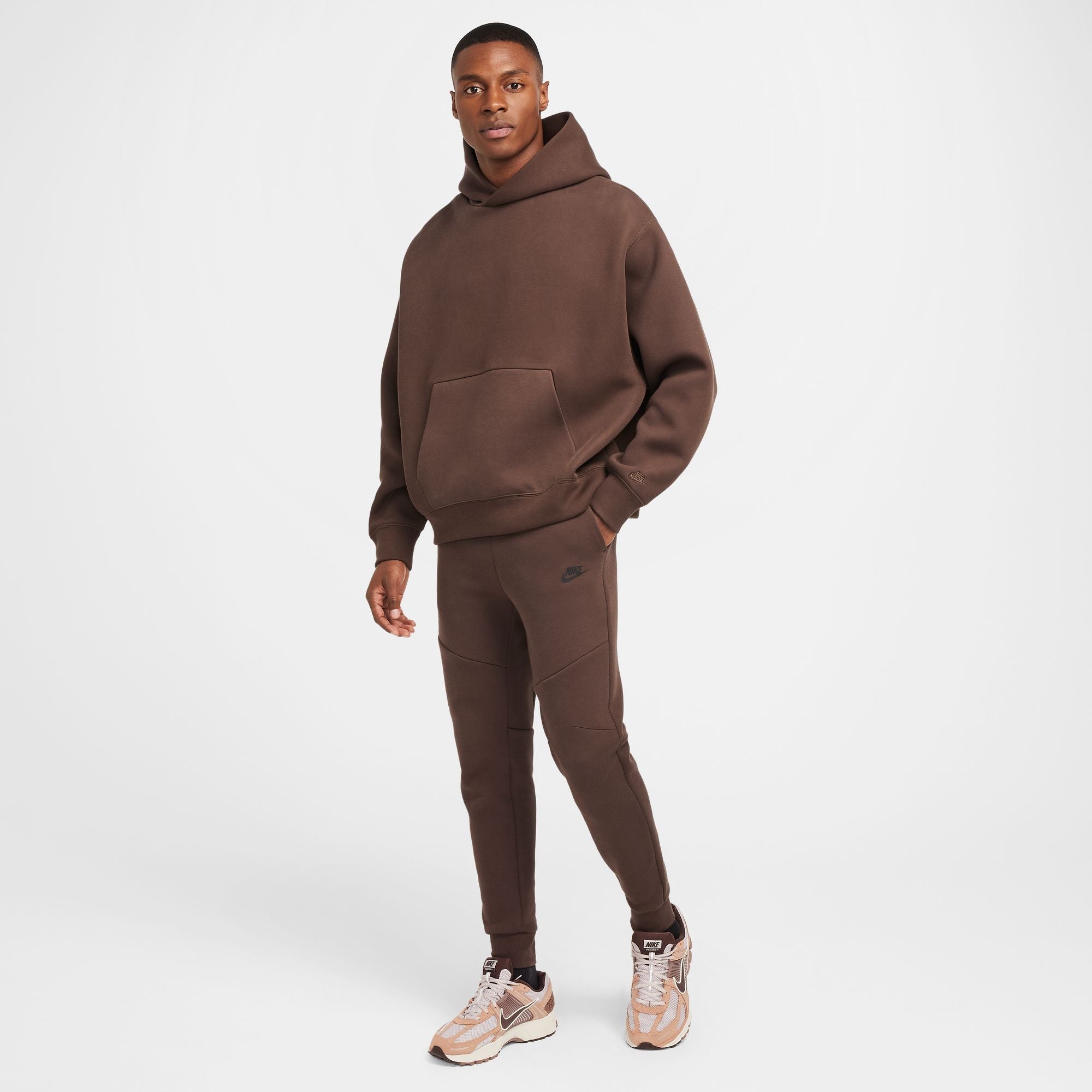 Nike Mens Tech Fleece Joggers - Brown/Black by Denim Exchange