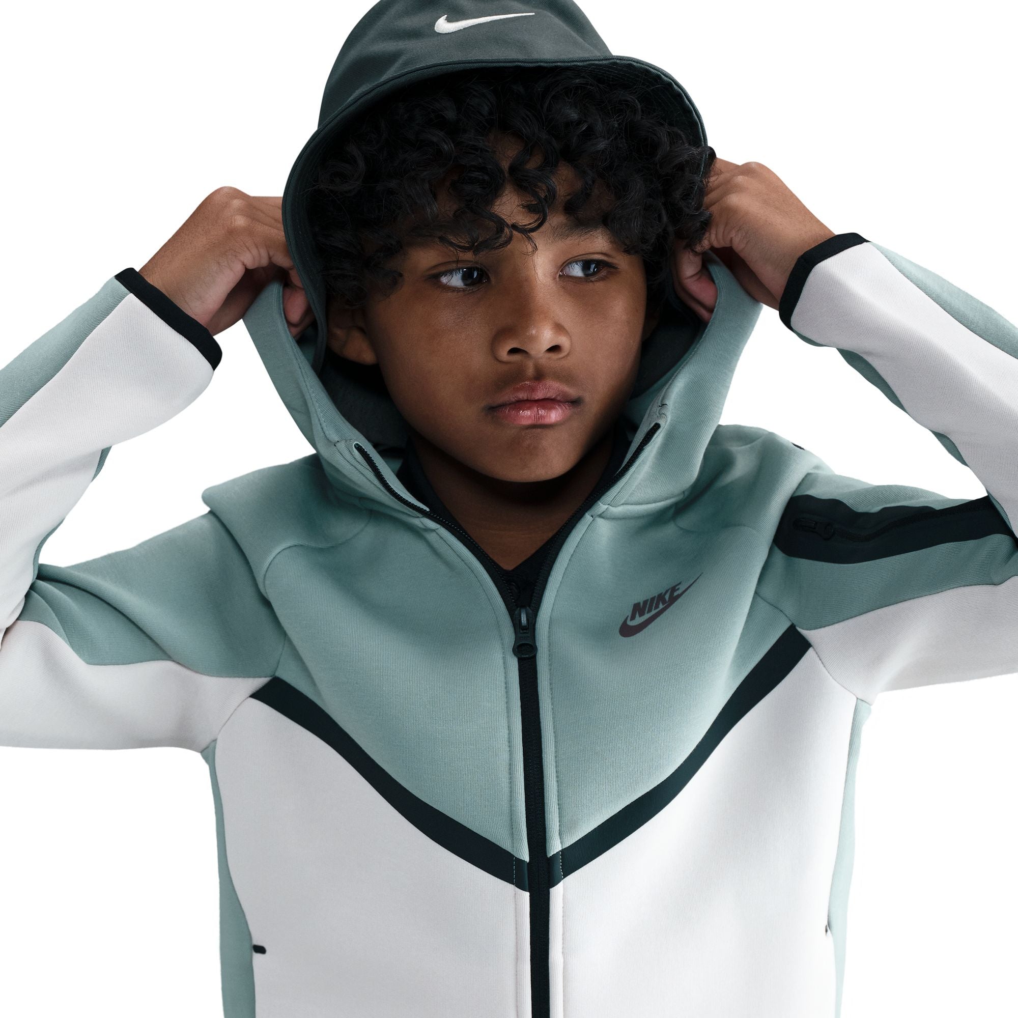 Nike Big Kids Sportswear Tech Fleece Hoodie - Dusty Sage by Denim Exchange