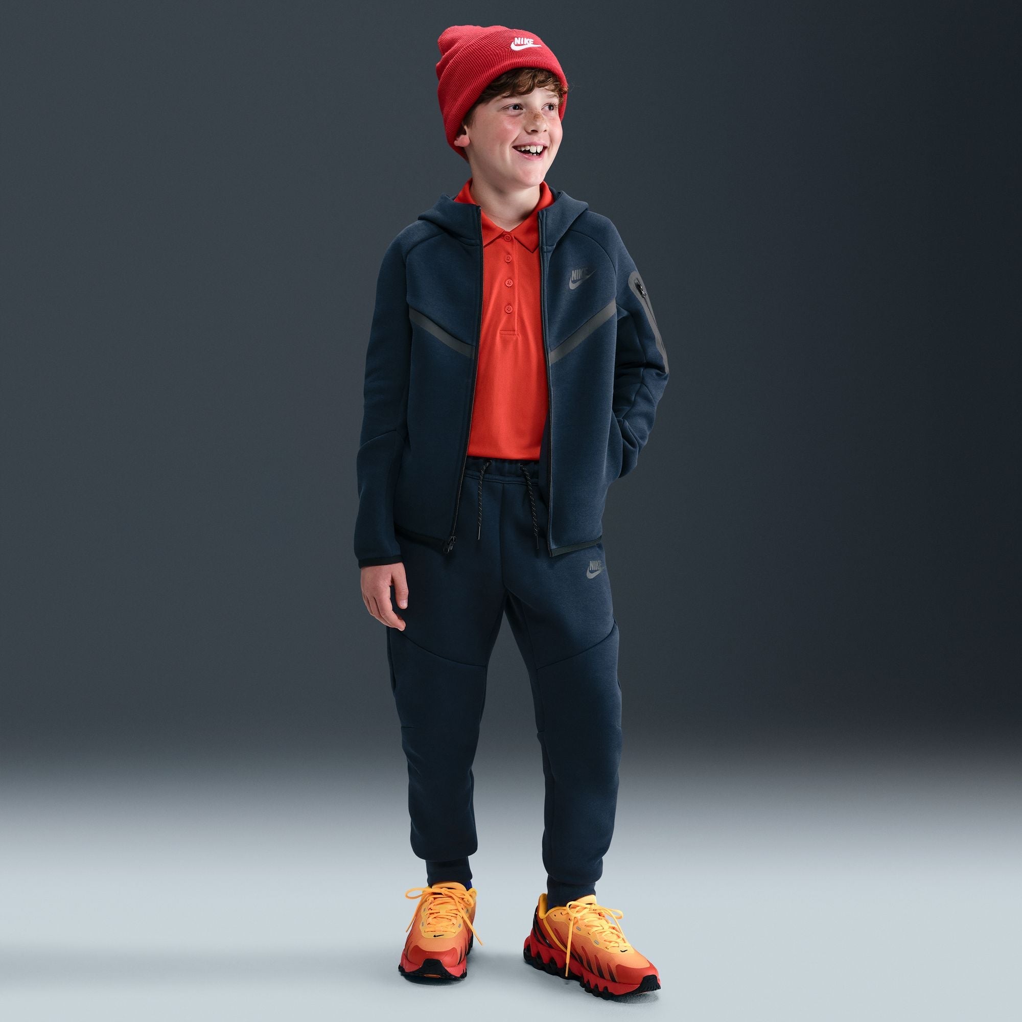 Nike Big Kids Sportswear Tech Fleece Hoodie - Obsidian by Denim Exchange