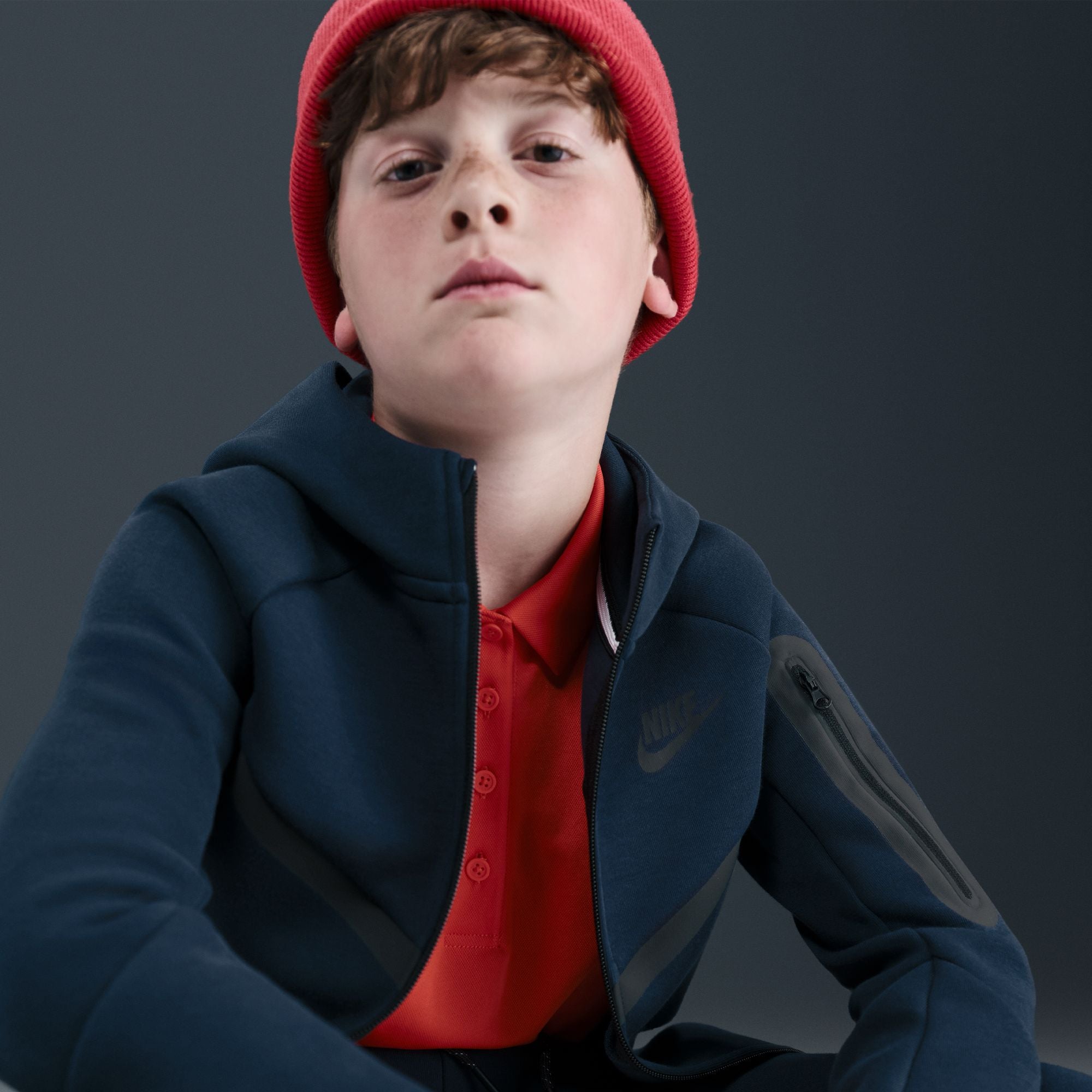 Nike Big Kids Sportswear Tech Fleece Hoodie - Obsidian by Denim Exchange