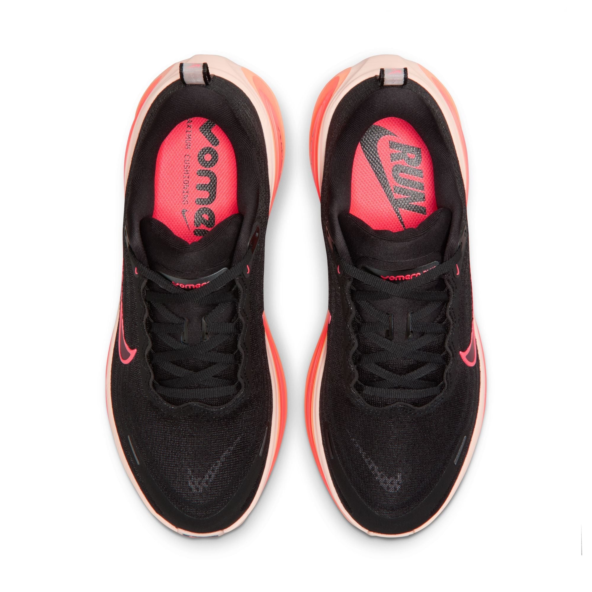 Nike Womens Vomero Plus - Black/Hot Lava by Denim Exchange