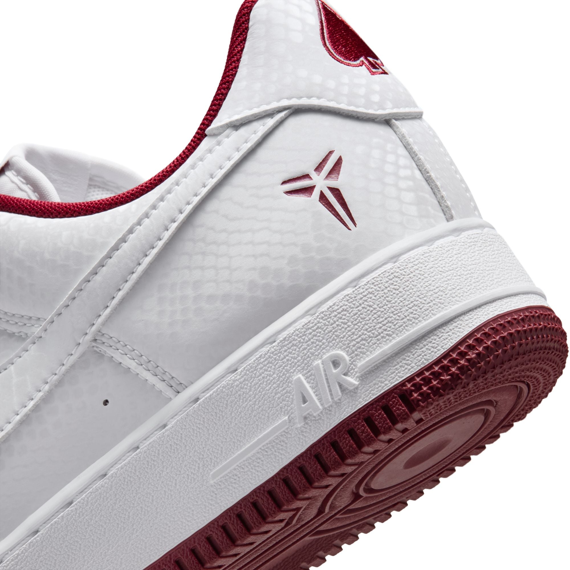 Nike Mens Kobe Air Force 1 Low - White/Team Red by Denim Exchange