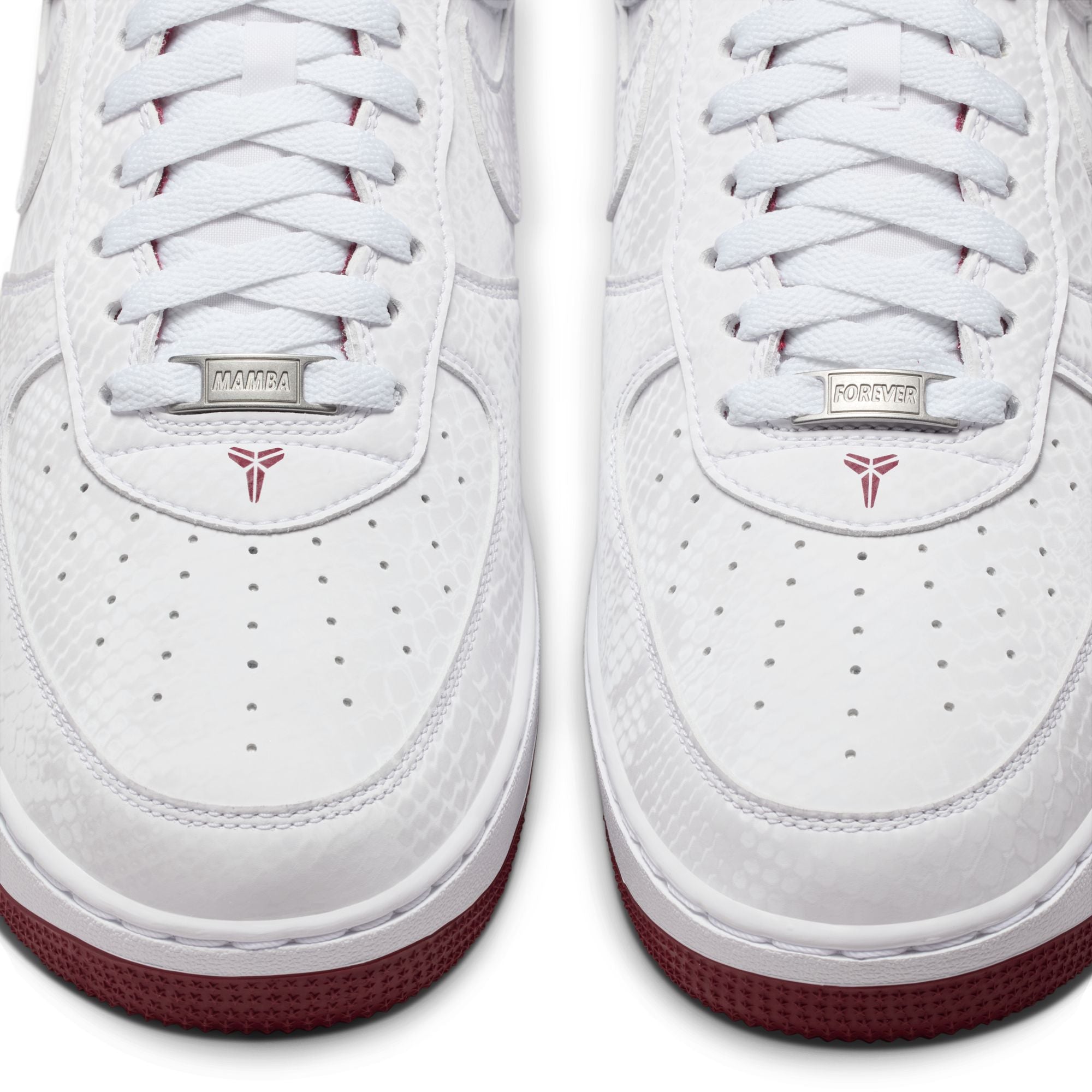 Nike Mens Kobe Air Force 1 Low - White/Team Red by Denim Exchange