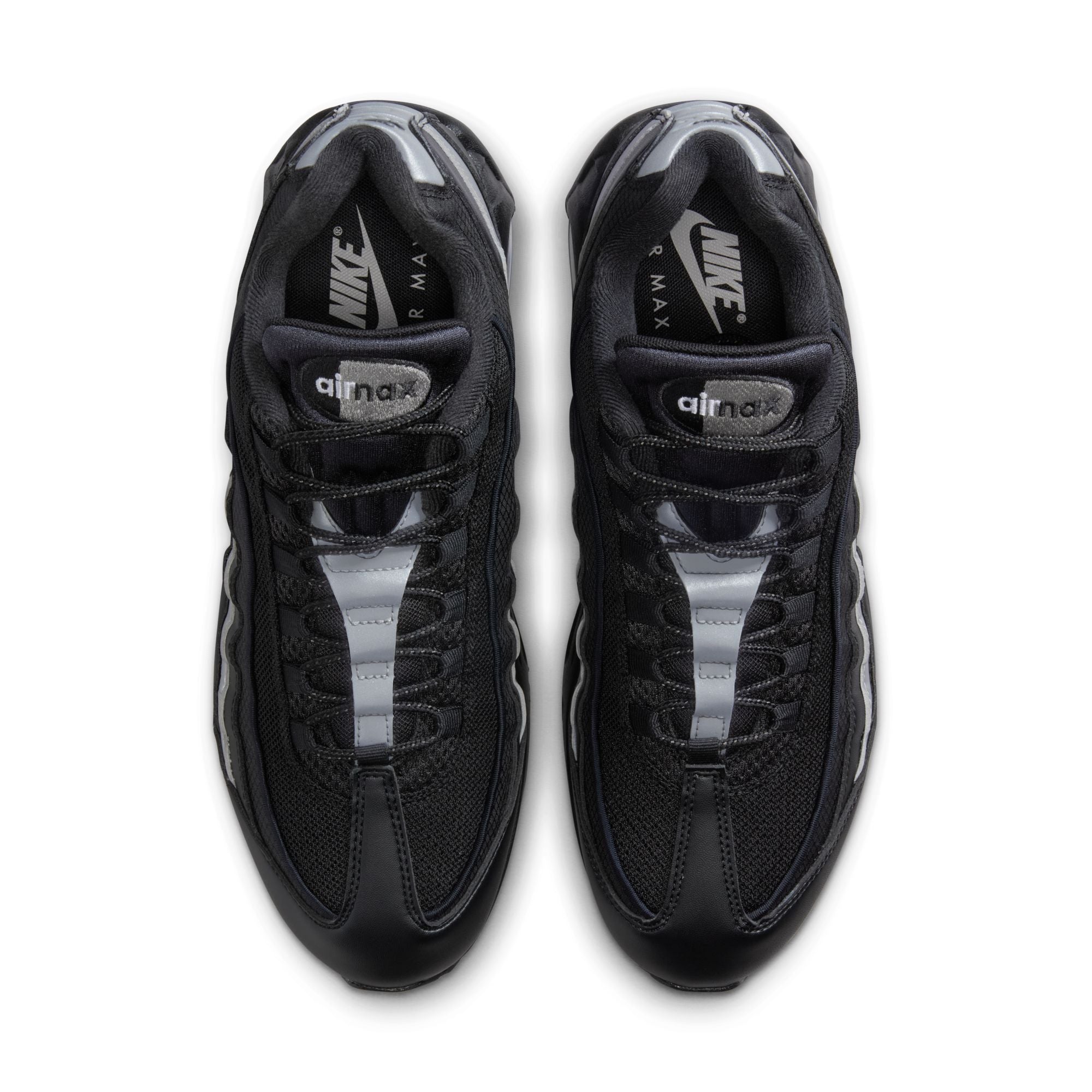 Nike Mens Air Max 95 "Big Bubble" - Black/Metallic Silver by Denim Exchange