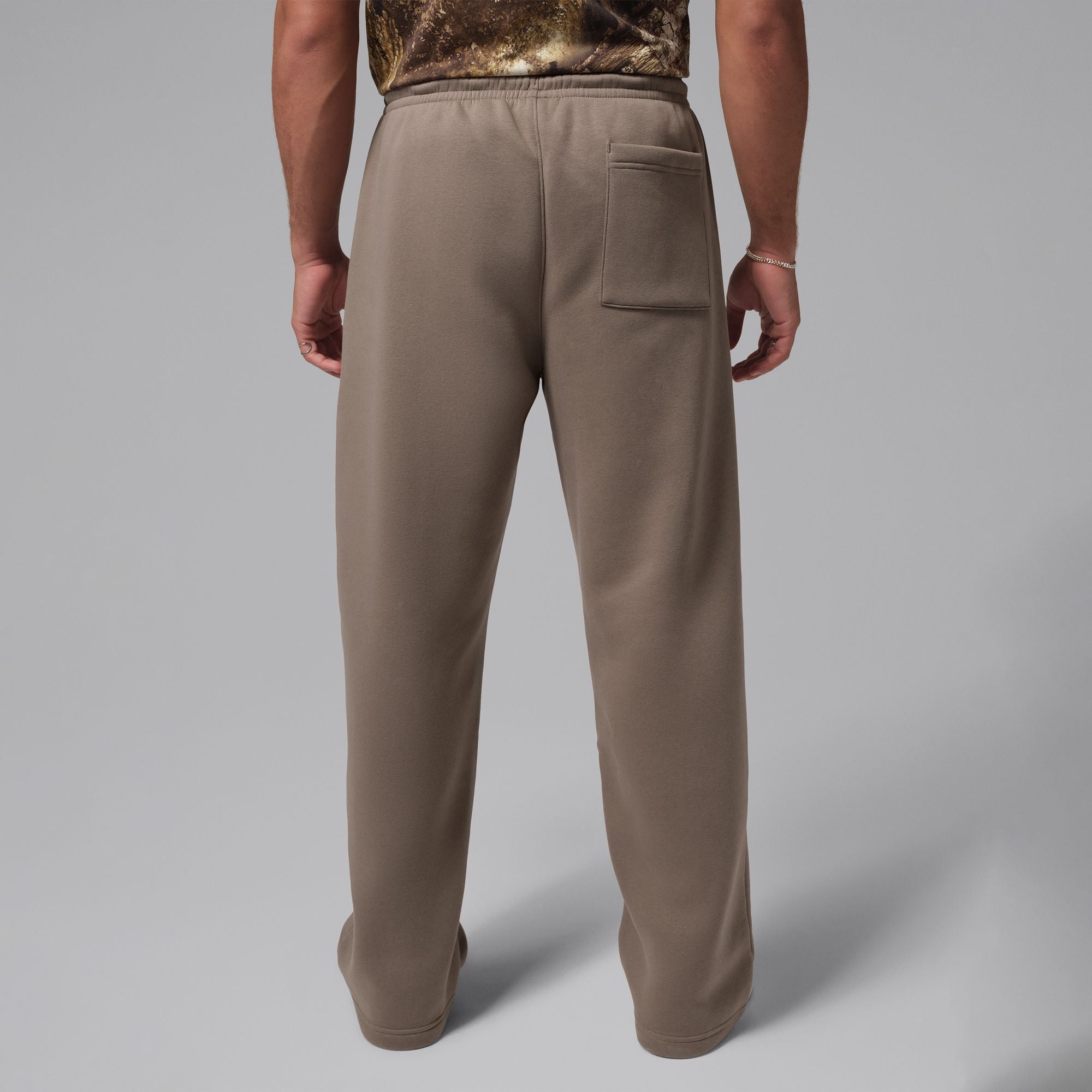 Air Jordan Mens Oversized Open Hem Sweatpants - Olive Grey by Denim Exchange