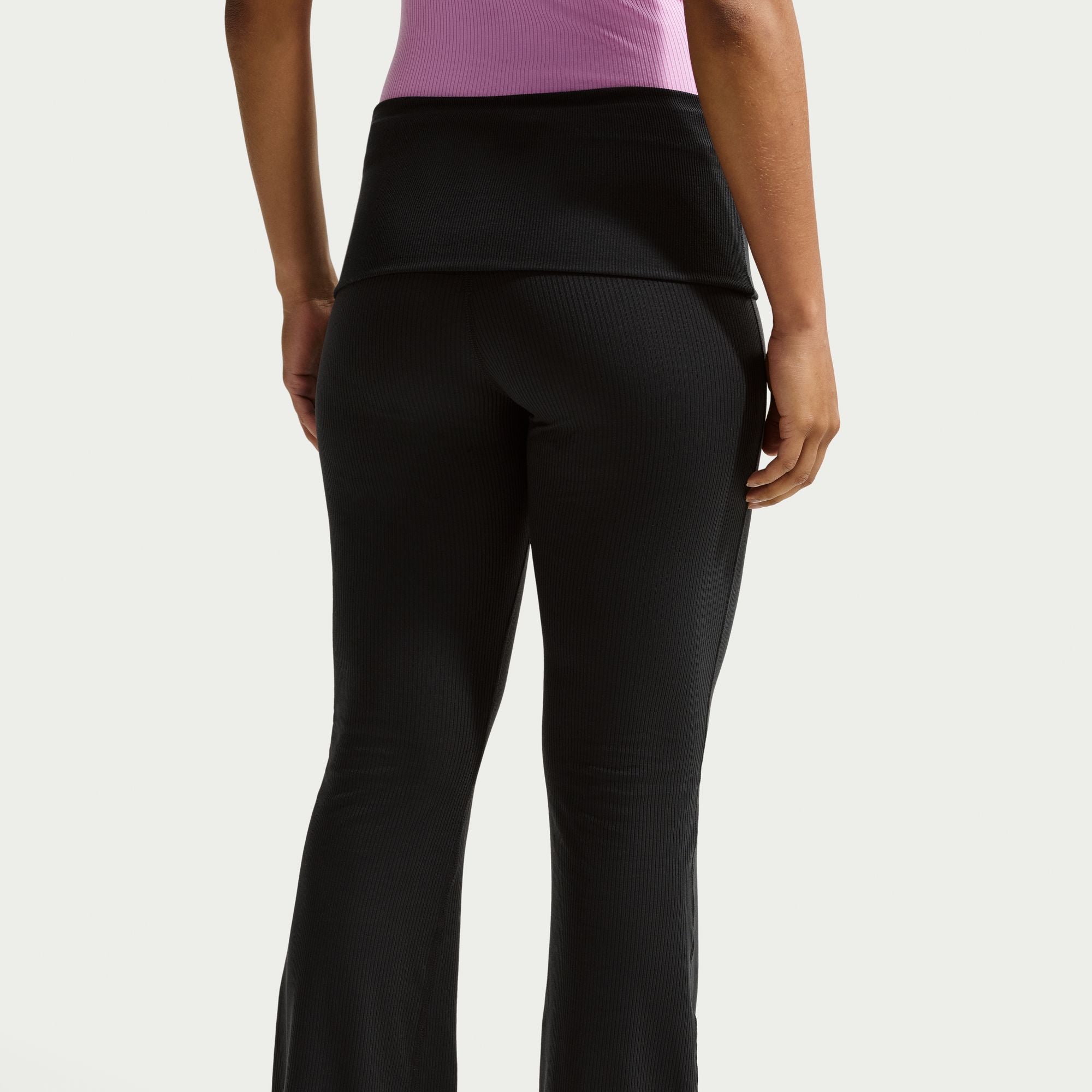 Nike Womens Chill Knit Tight Ribbed Pants - Black by Denim Exchange
