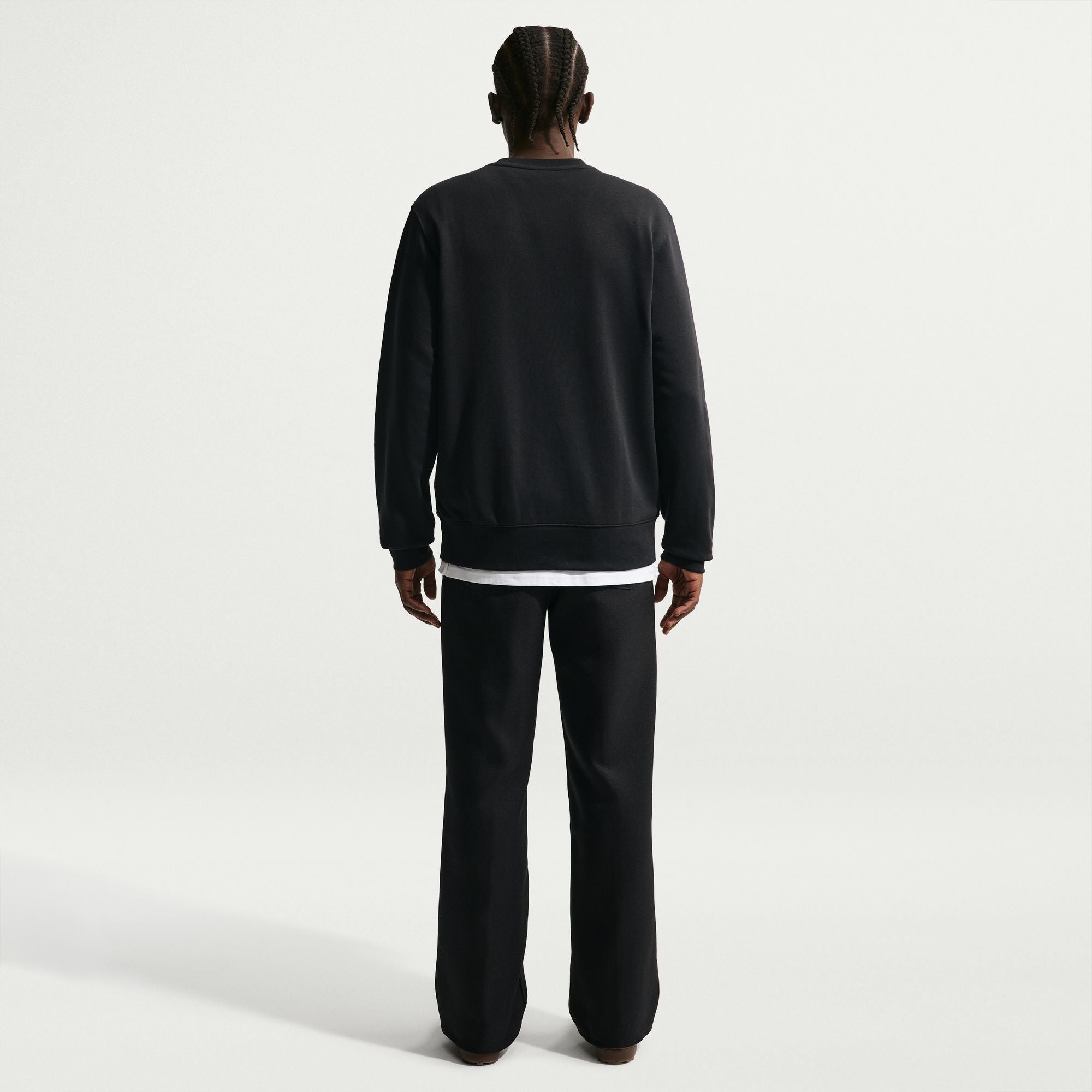 Nike Mens Sportswear Club French Terry Crewneck - Black/Sail by Denim Exchange
