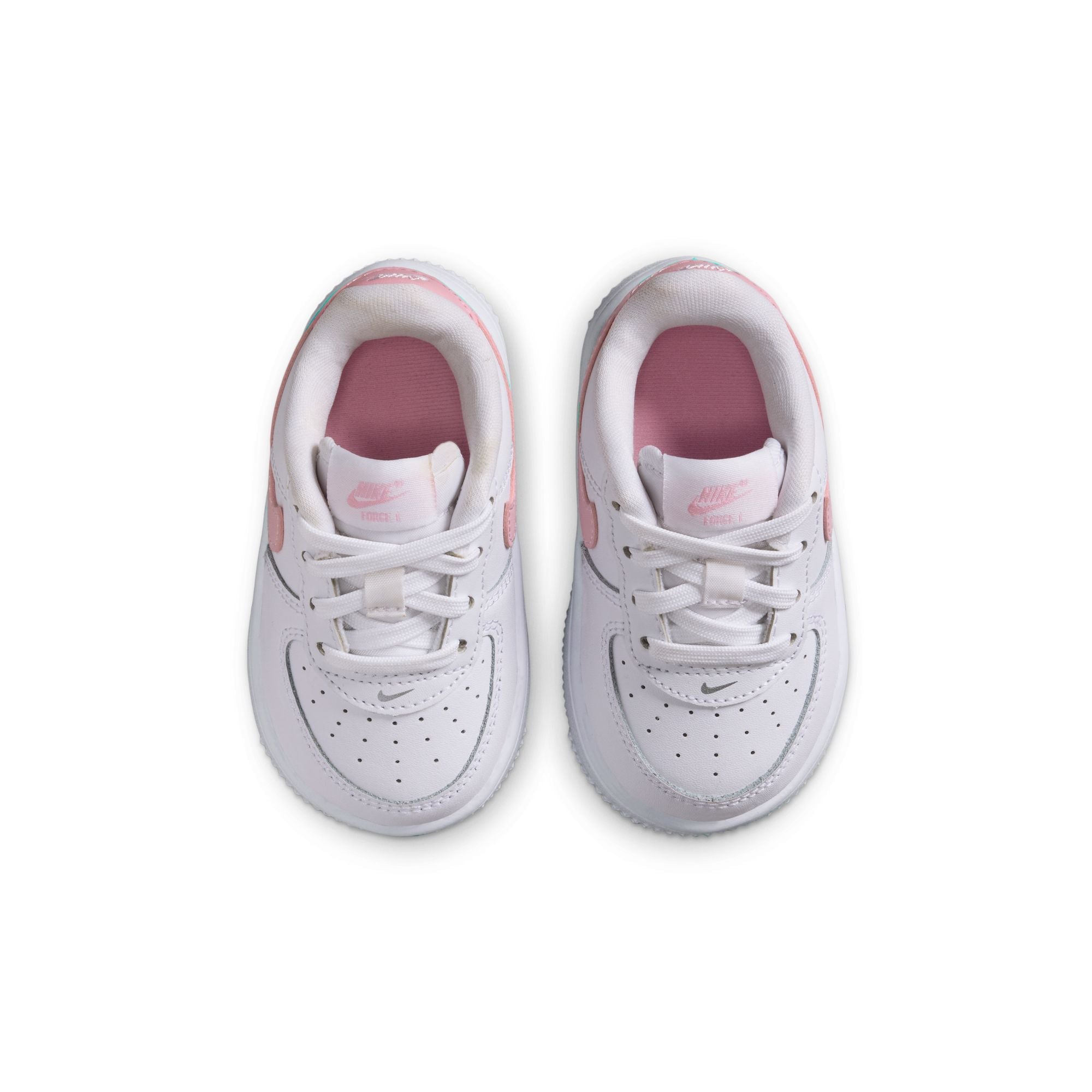 Nike (TD) Force 1 Low - White/Soft Pink by Denim Exchange