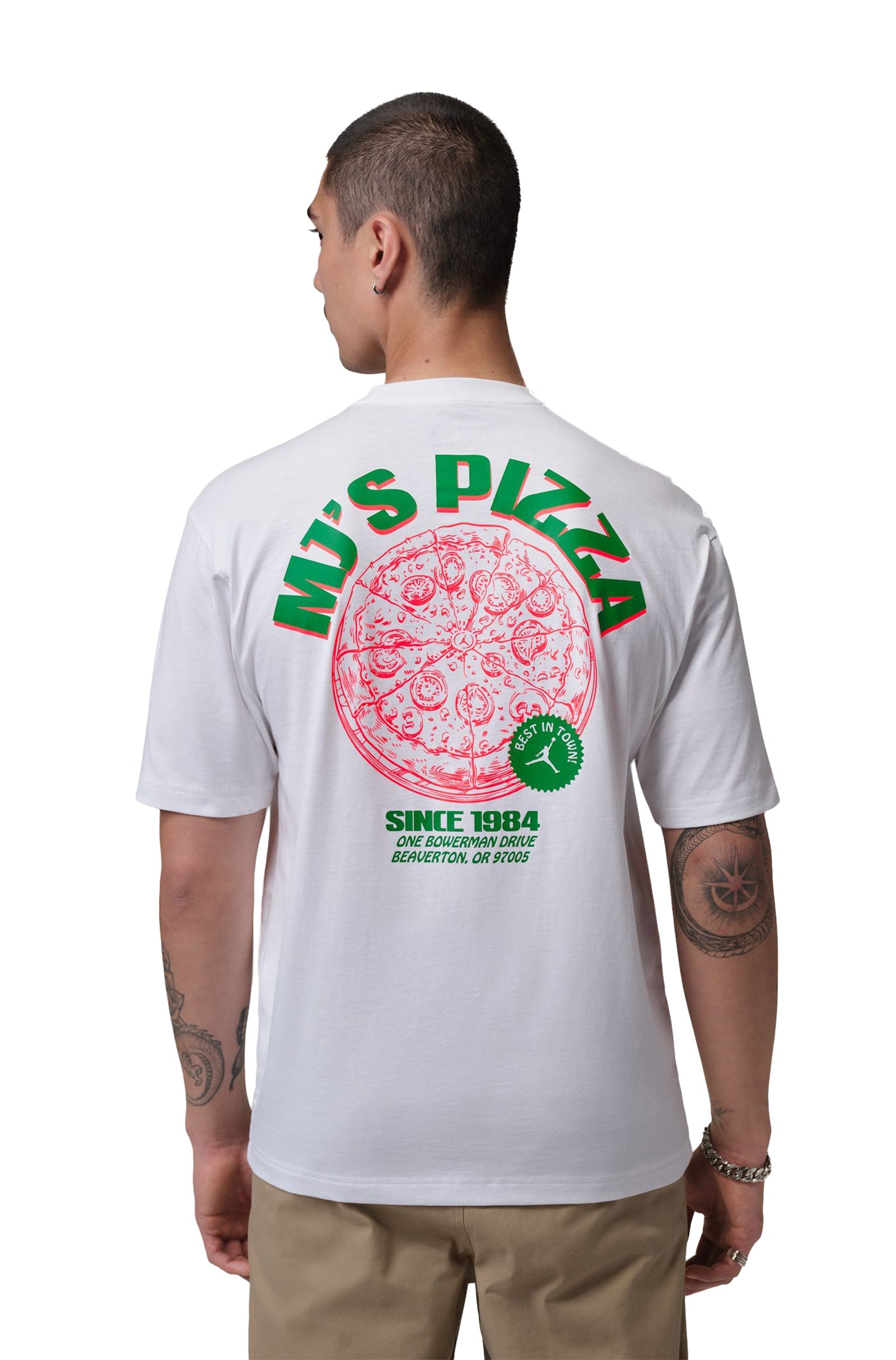 Air Jordan Mens Pizza Tee - White by Denim Exchange