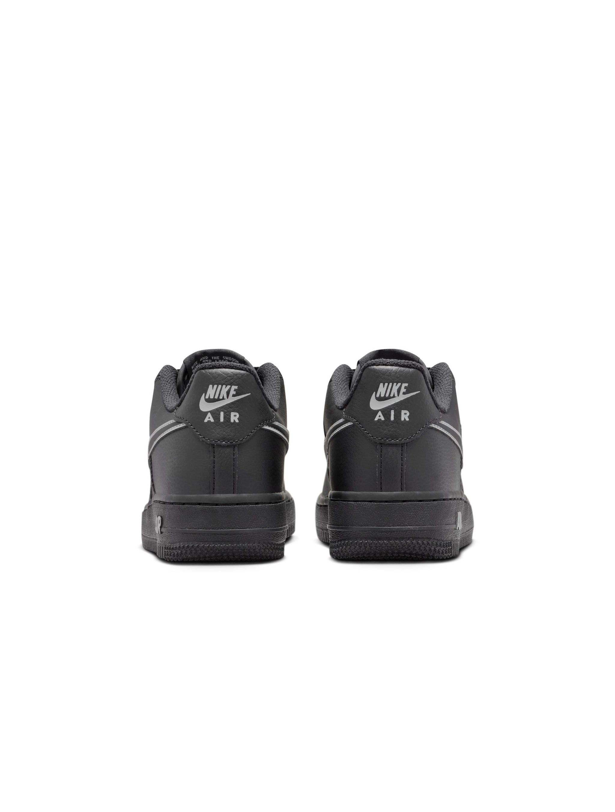 Nike Big Kids Air Force 1 - Black/Light Smoke Grey by Denim Exchange