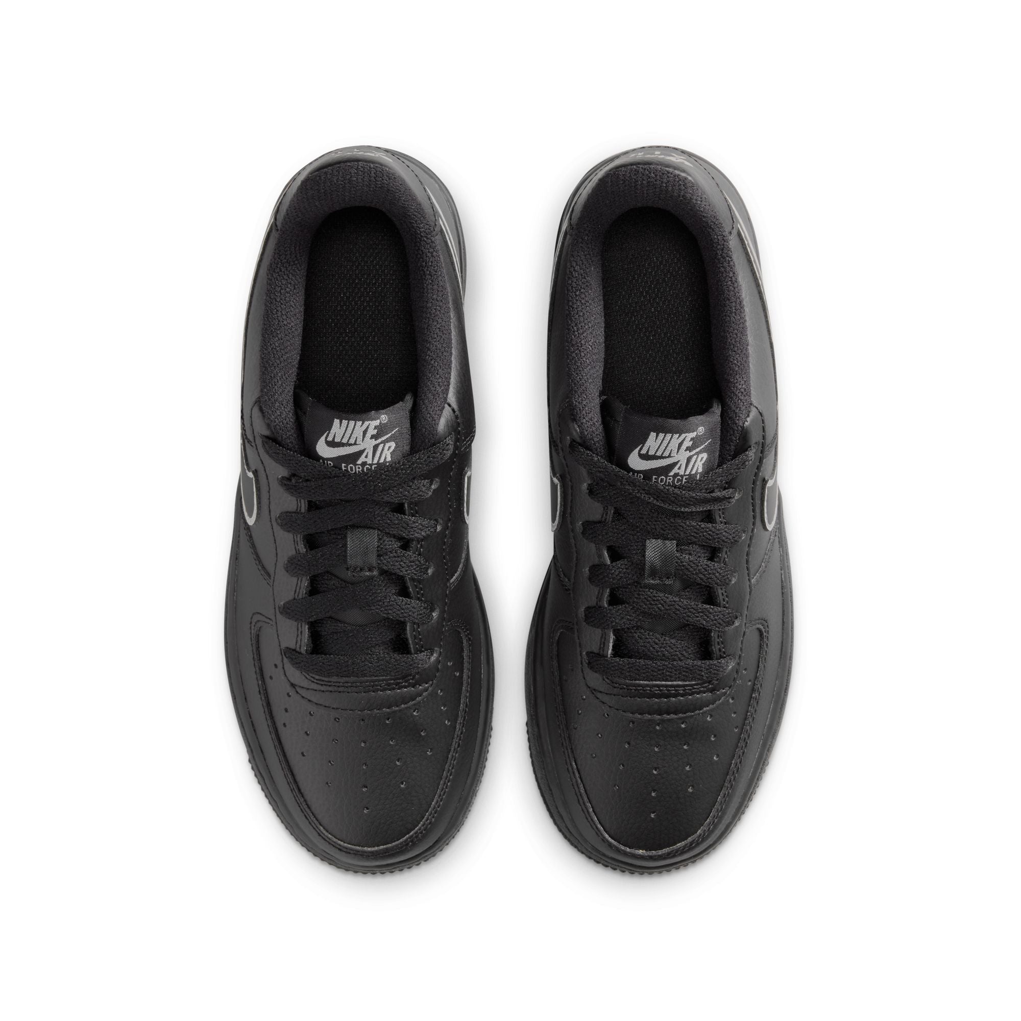 Nike Big Kids Air Force 1 - Black/Light Smoke Grey by Denim Exchange