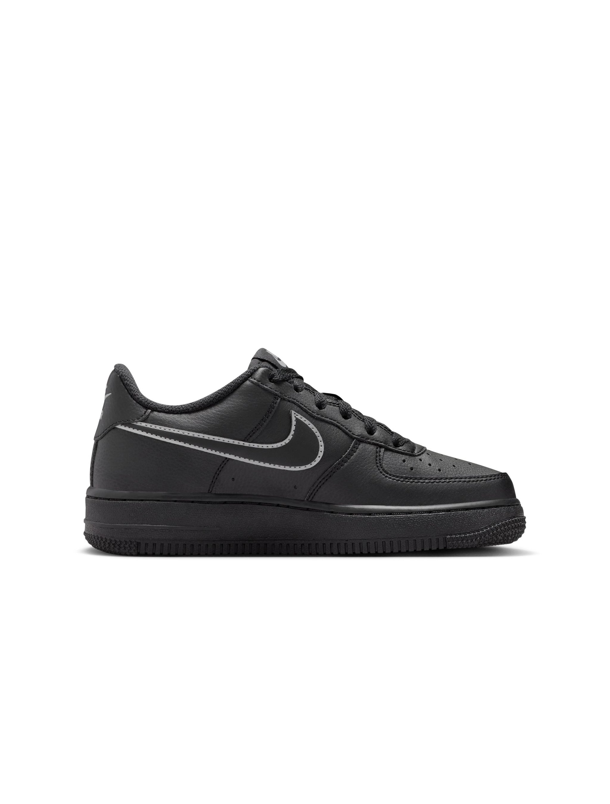 Nike Big Kids Air Force 1 - Black/Light Smoke Grey by Denim Exchange