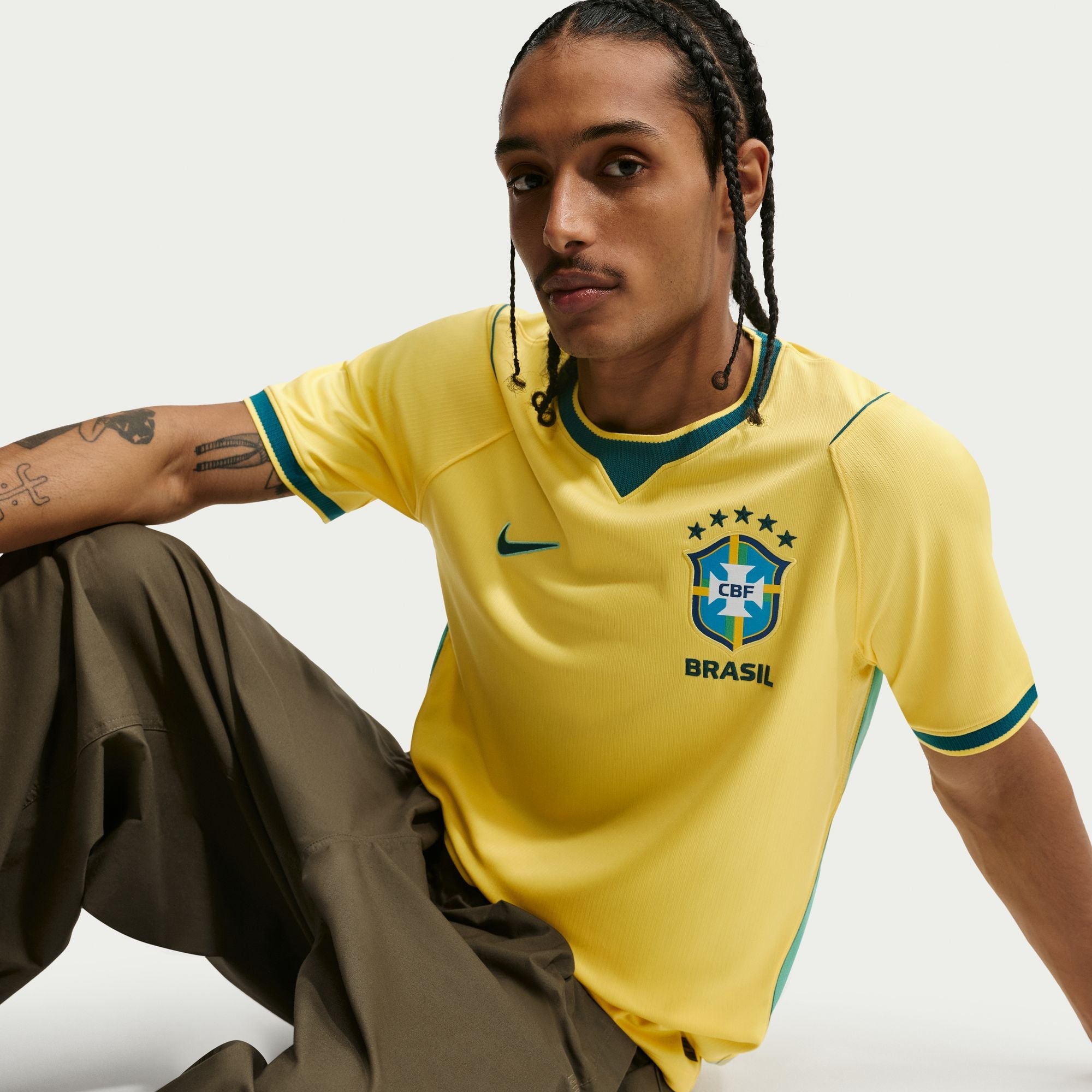 Nike Mens Brazil 2026 Home Jersey - Yellow by Denim Exchange