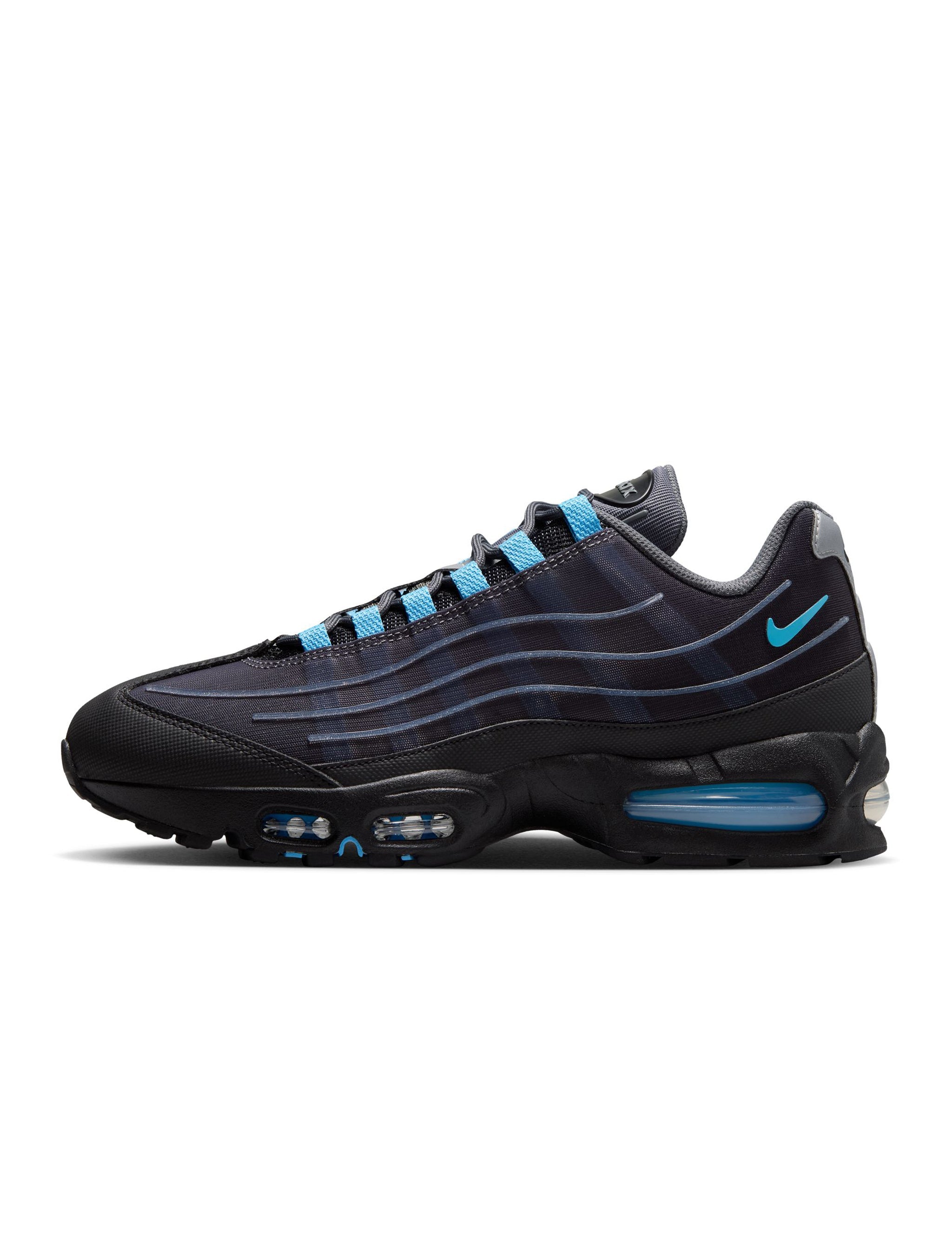Nike Mens Air Max 95 Tech - Black/University Blue by Denim Exchange