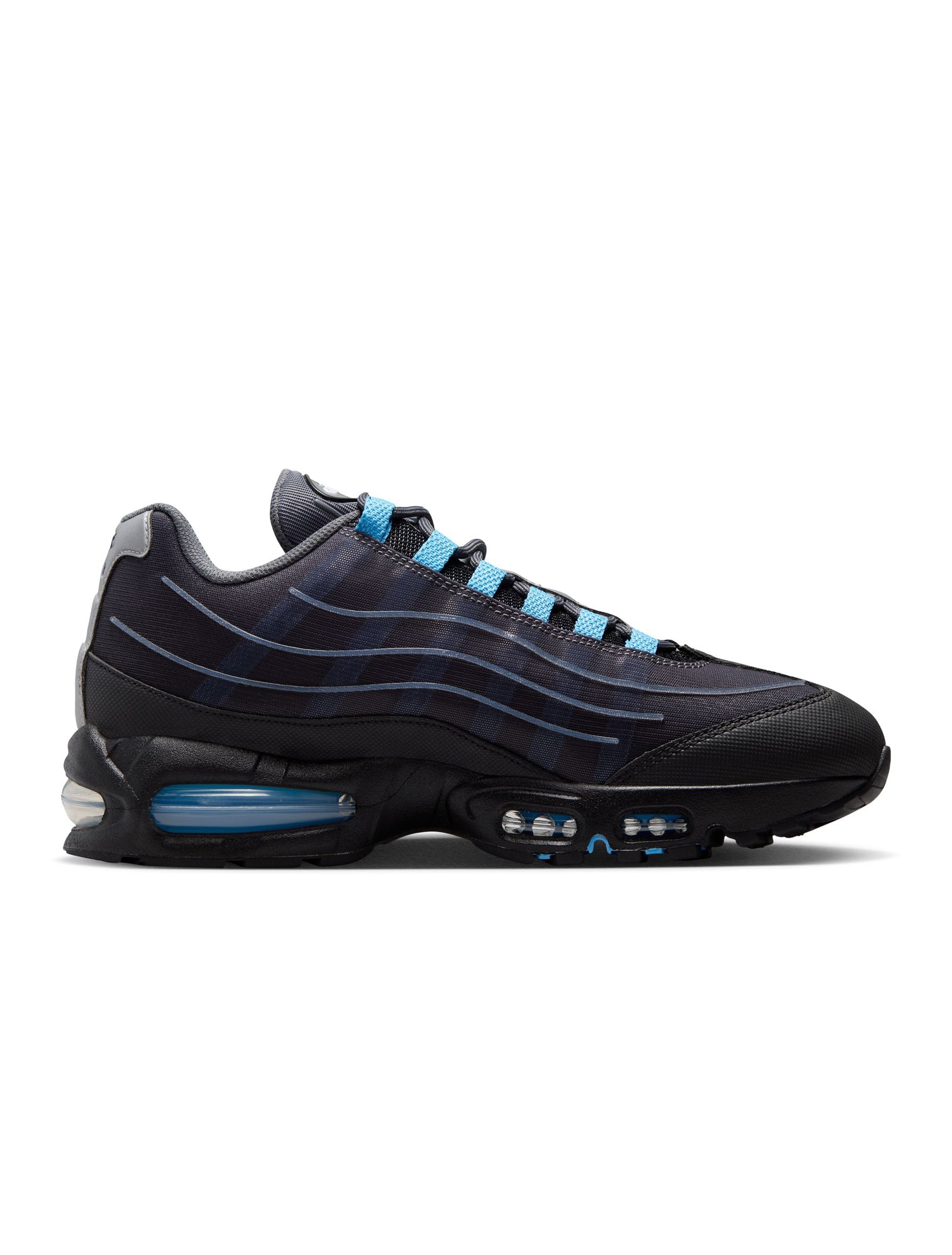 Nike Mens Air Max 95 Tech - Black/University Blue by Denim Exchange