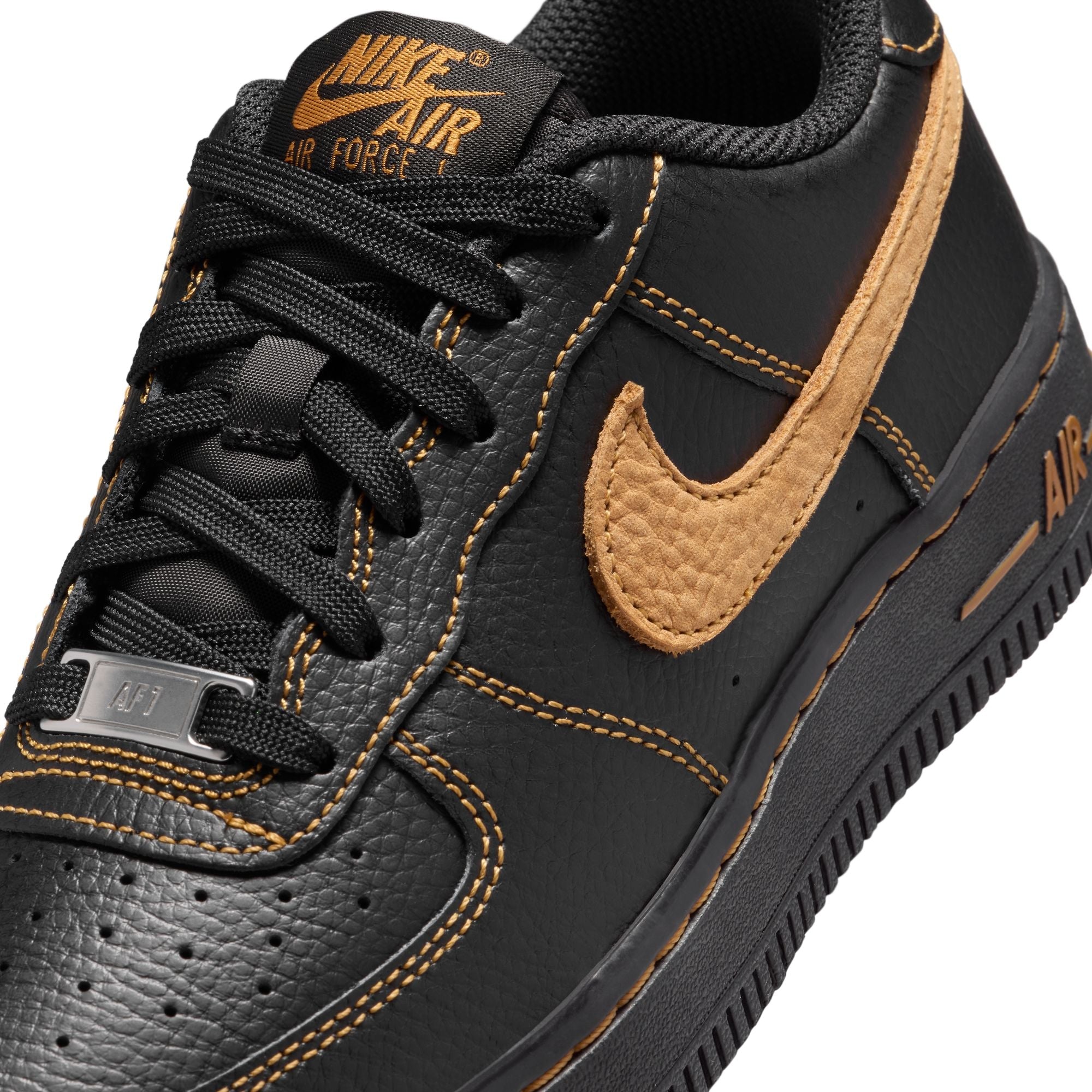 Nike Big Kids Air Force 1 Lv8 - Black/Desert Ochre by Denim Exchange