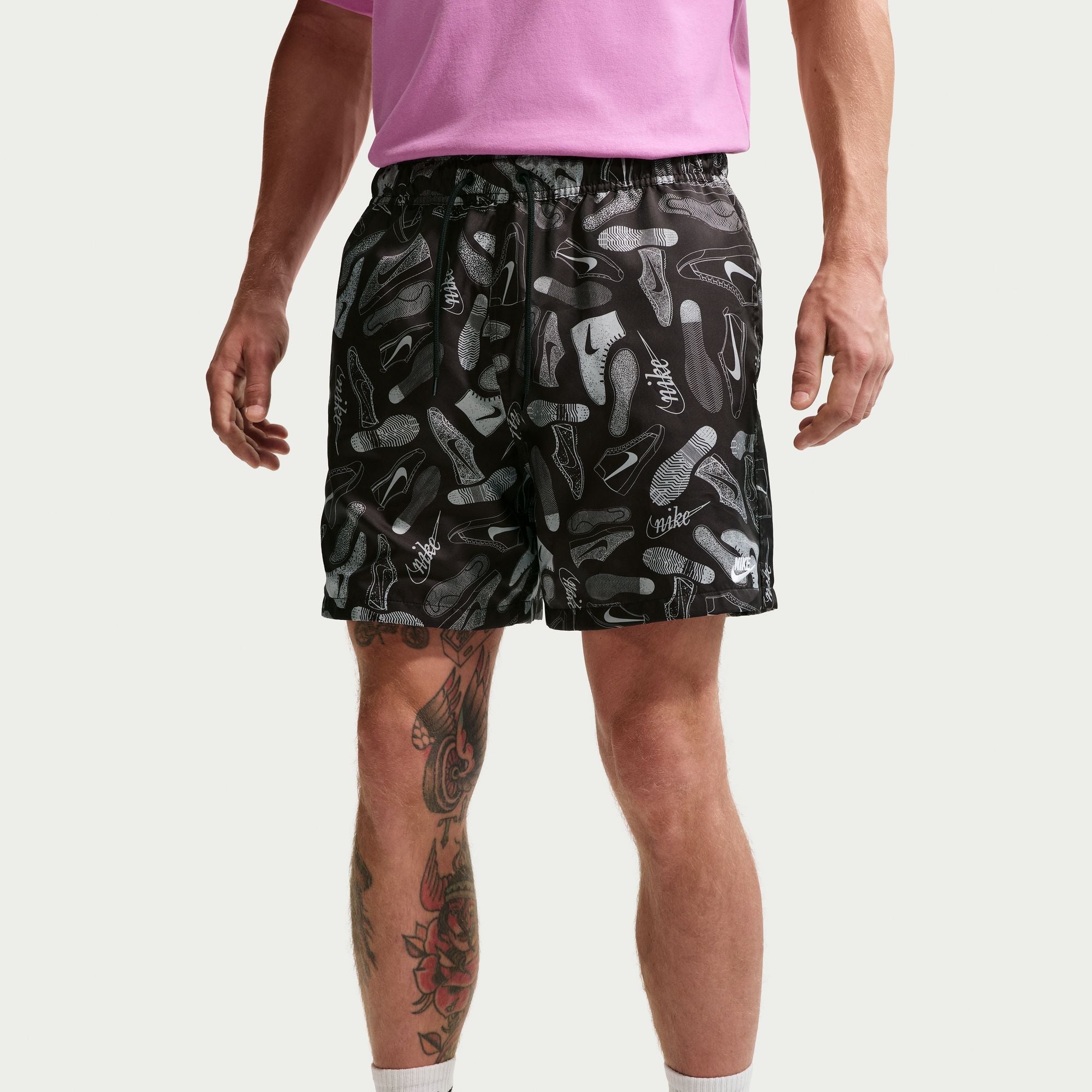 Nike Mens Sportswear Club Woven Shorts - Black/White by Denim Exchange