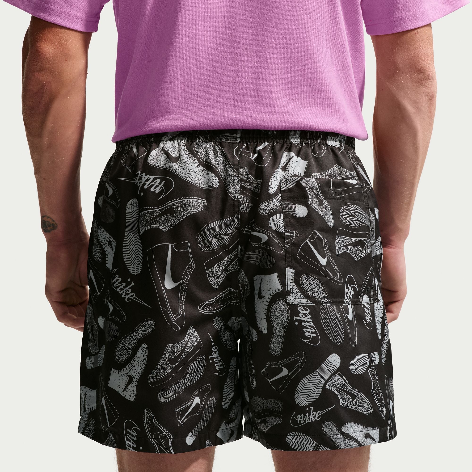 Nike Mens Sportswear Club Woven Shorts - Black/White by Denim Exchange