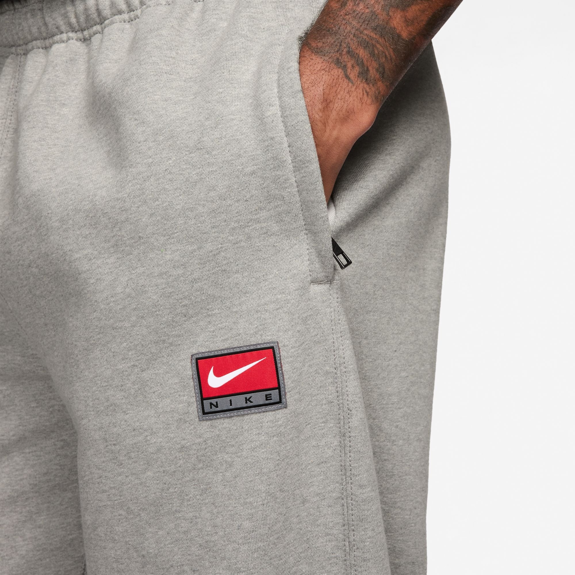 Nike Mens Solo Swoosh Joggers - Grey/White by Denim Exchange