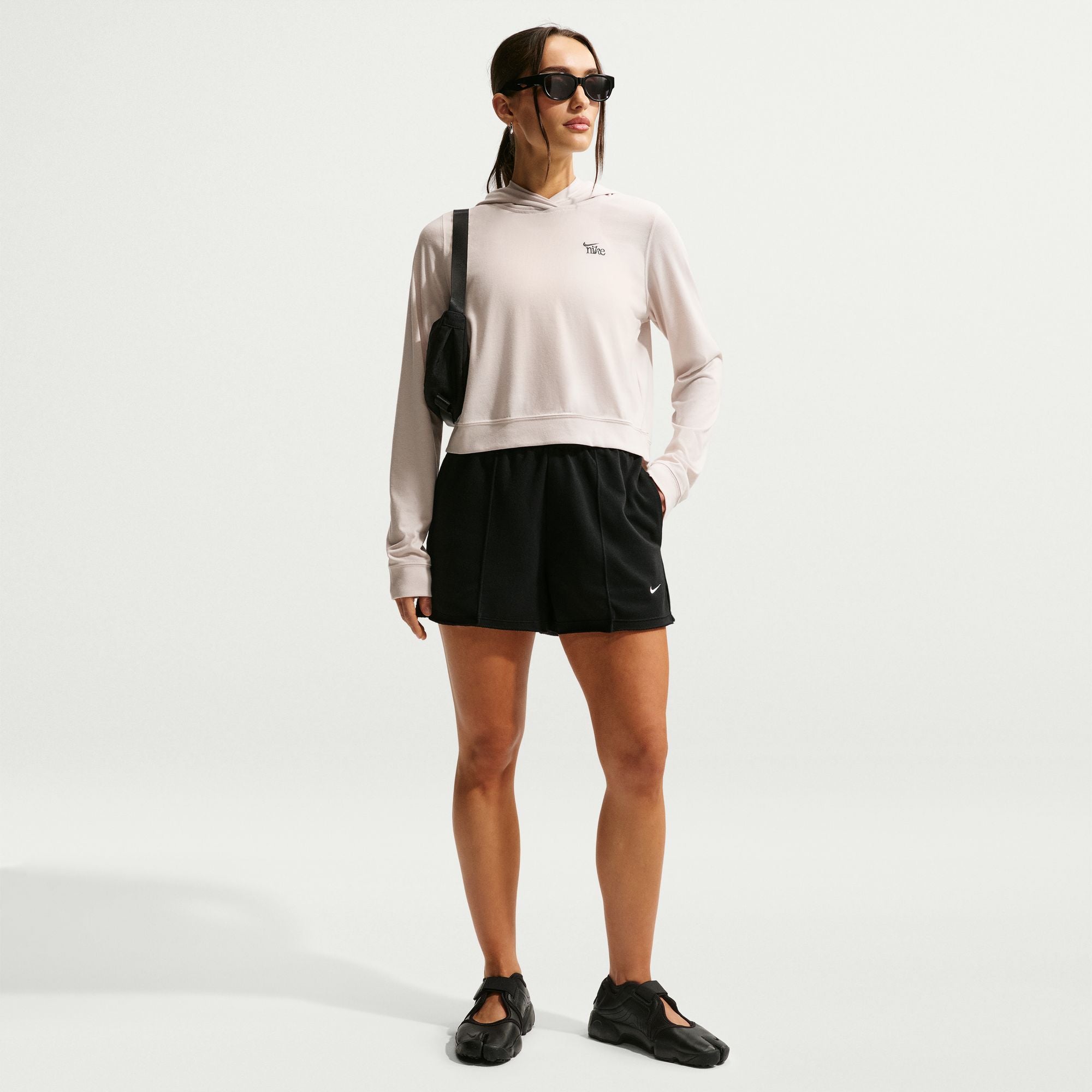 Nike Womens Sportswear Chill Knit Lightweight Hoodie - Light Orewood Brown by Denim Exchange