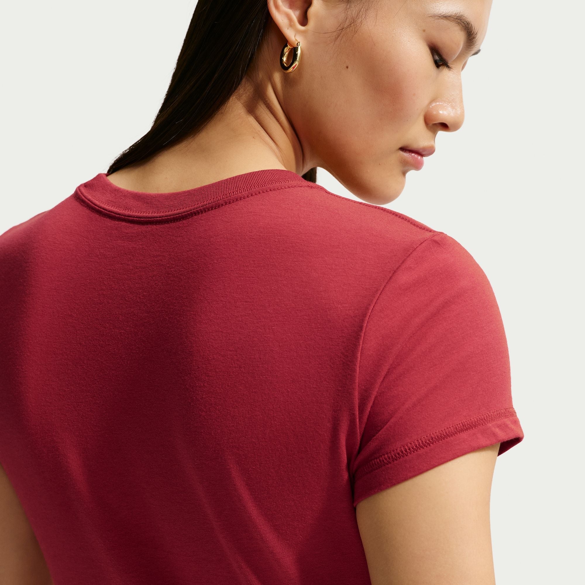 Nike Womens Cropped Tee - Crimson by Denim Exchange