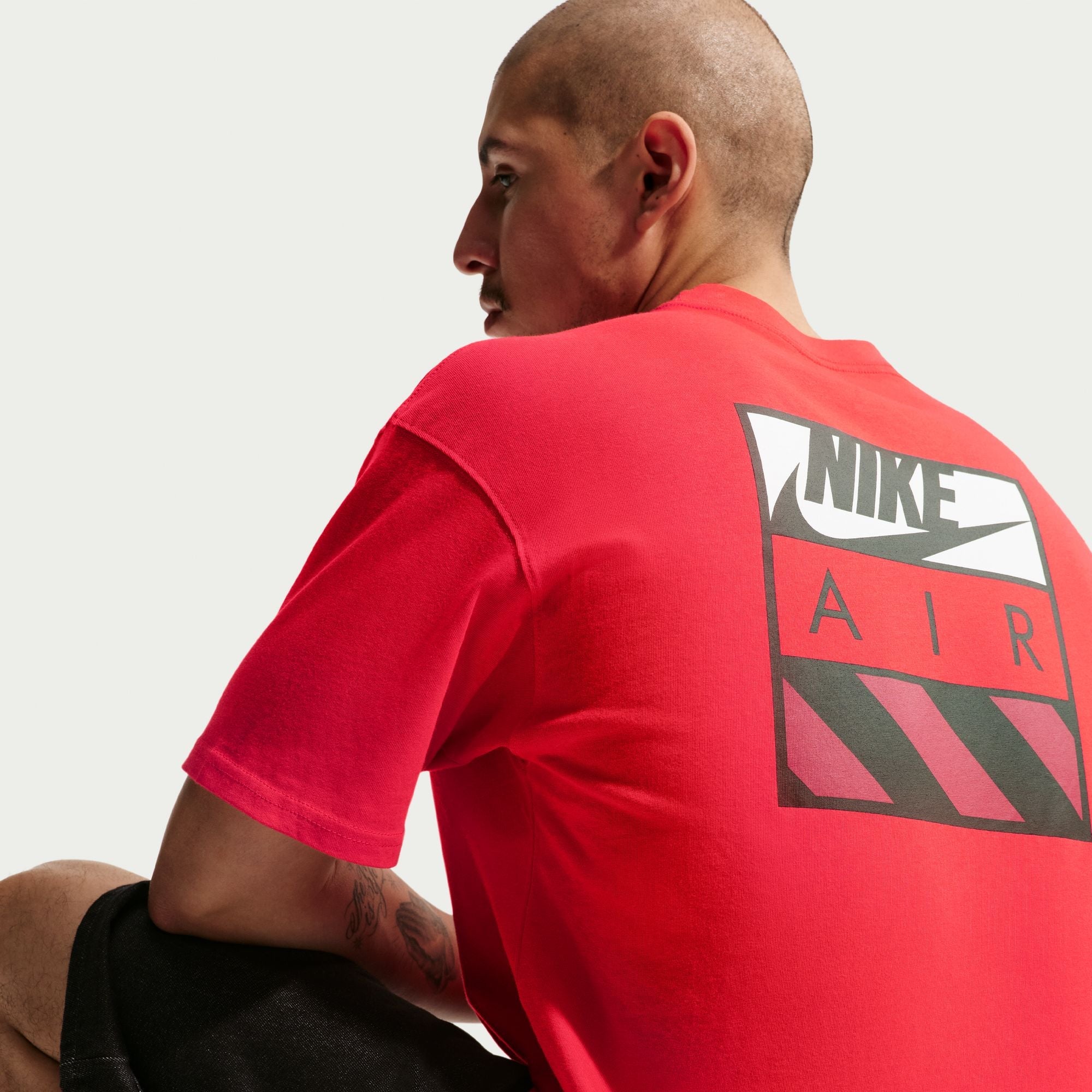 Nike Mens Sportswear Air Tee - Light Crimson by Denim Exchange