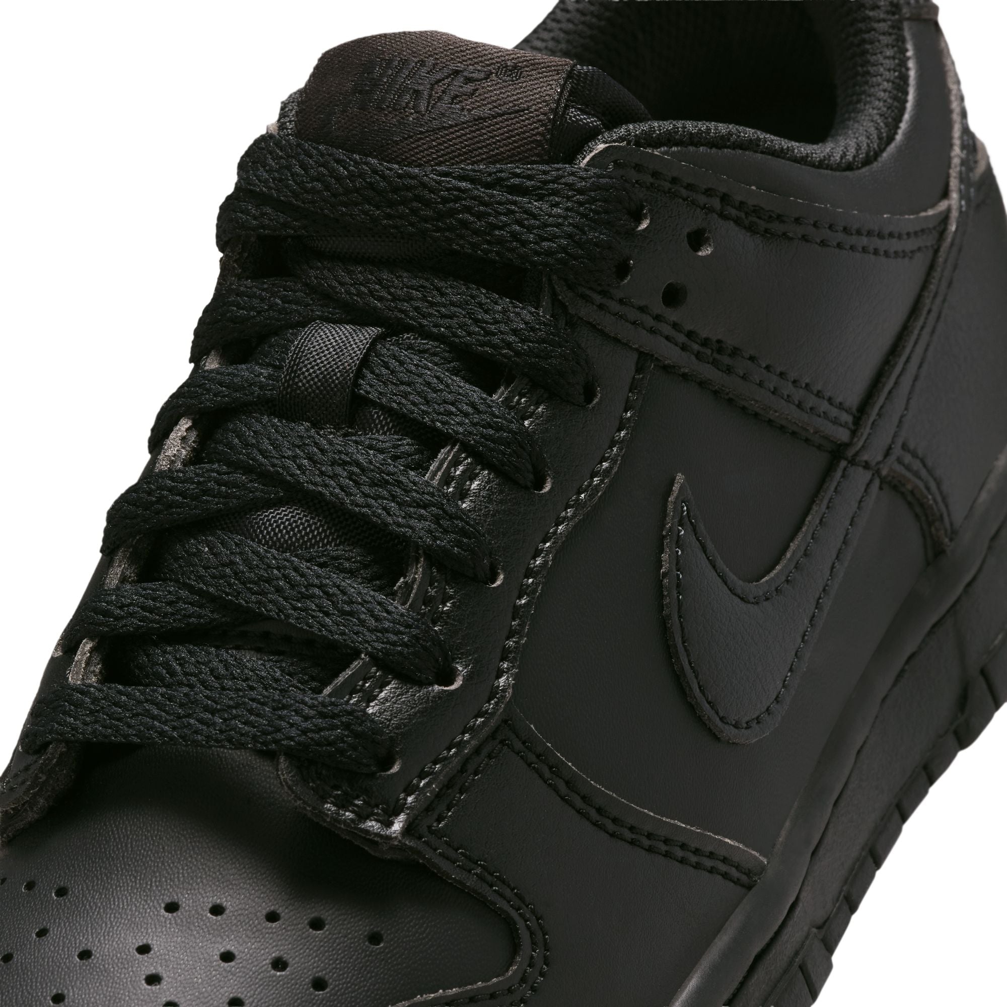 Nike Big Kids Dunk Low - Triple Black by Denim Exchange