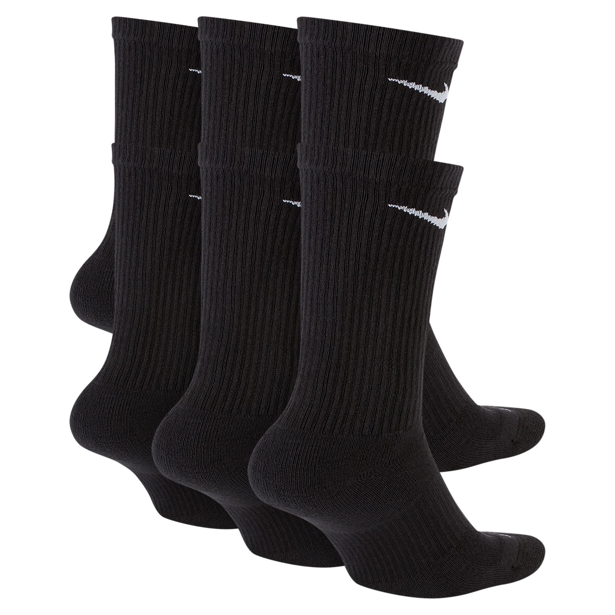 Nike Dri-Fit 6-Pack Cushioned Crew Socks - Black by Denim Exchange
