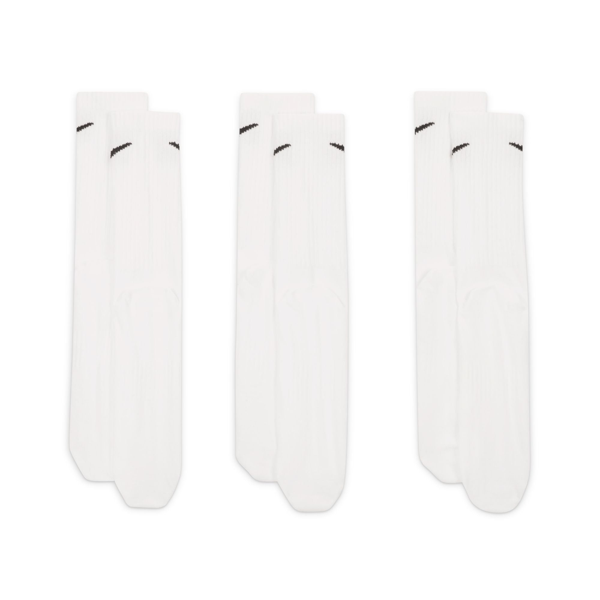 Nike Everyday Lightweight Crew Socks 3-Pack - White by Denim Exchange