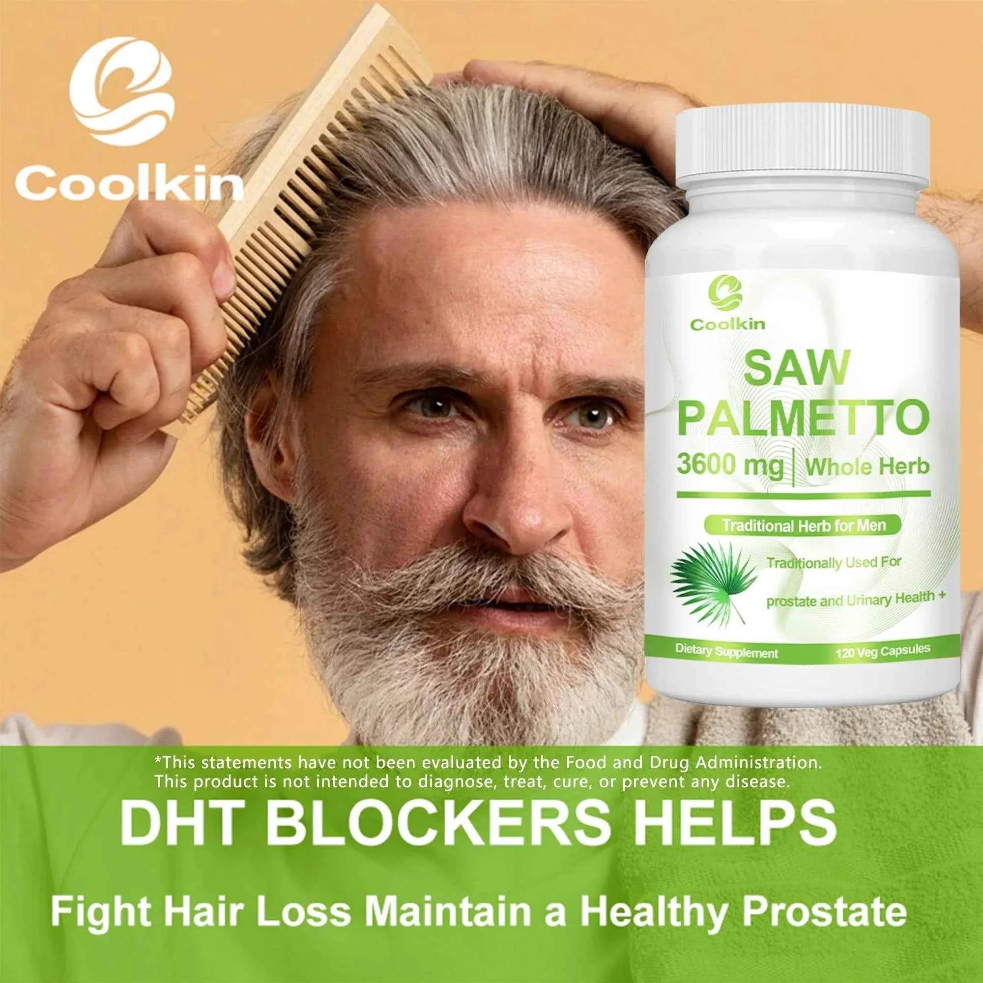 Saw Palmetto - Promotes Hair Growth and Urinary Support, Prostate Health, Prevents Hair Loss - 120 Capsules