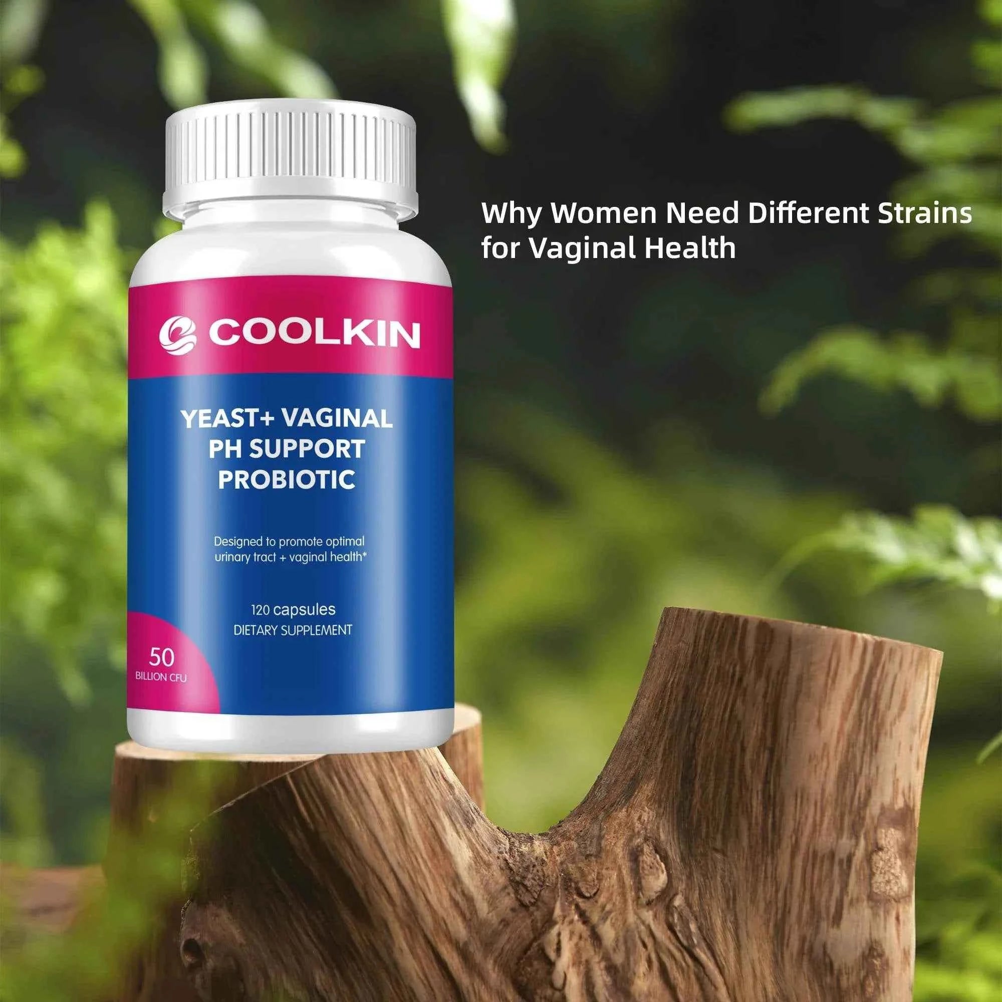 Yeast + Vaginal PH Support Probiotics - Promotes Urinary Tract Health, Digestion and Immune Support - 120 Capsules