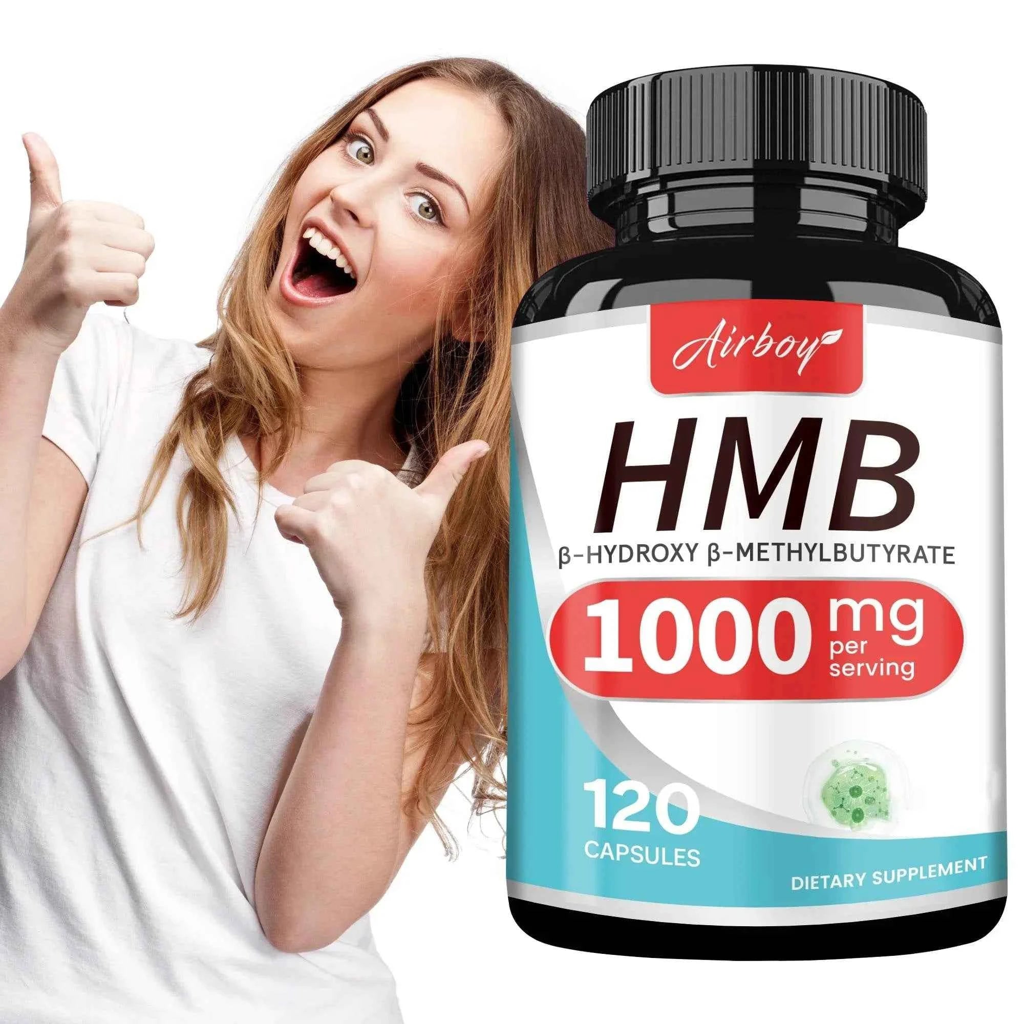 HMB Supplements - Replenish Energy and Improve Endurance, Promote Muscle Growth & Recovery Relieve Muscle Loss - 120 Capsules