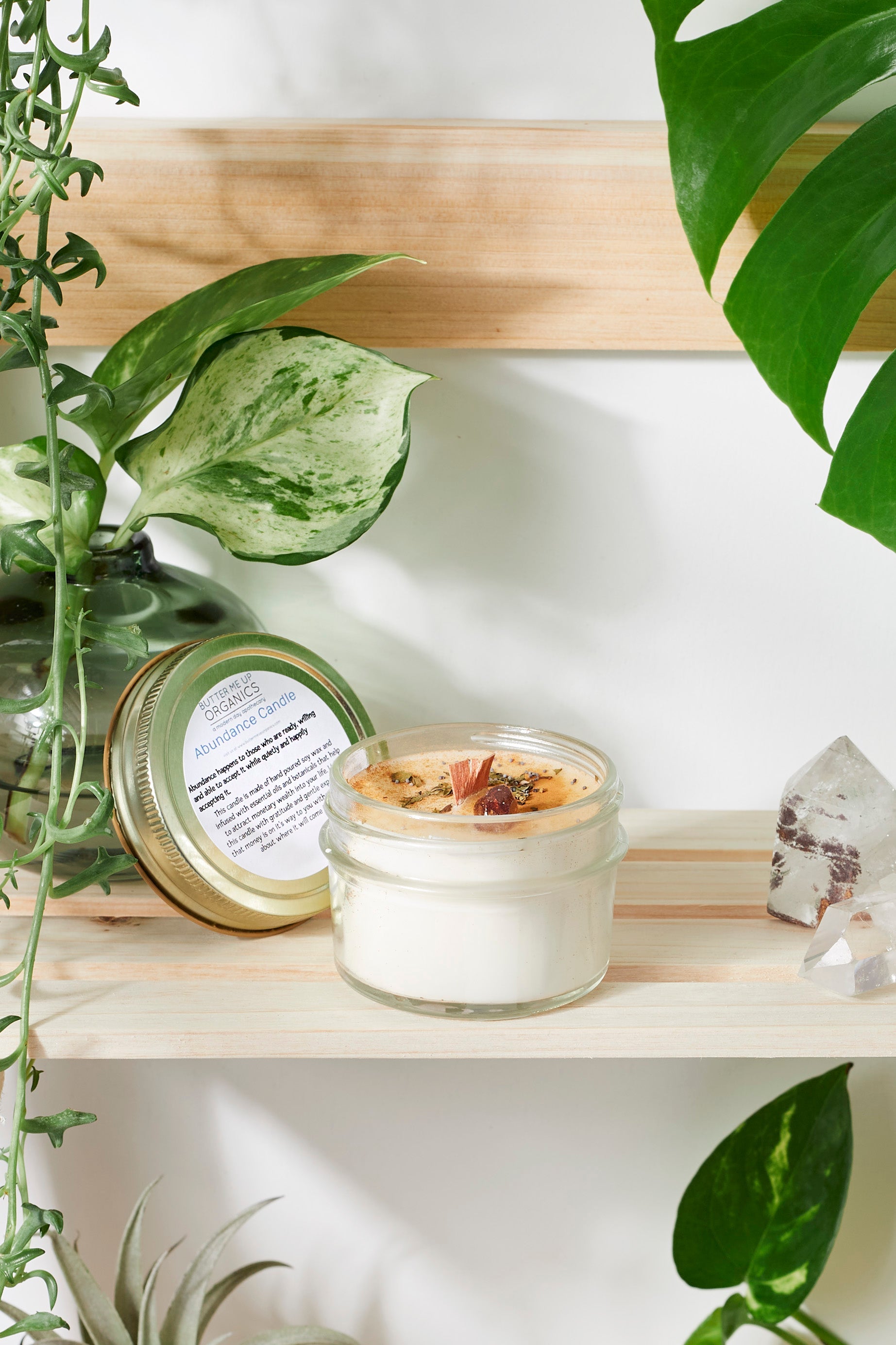 Abundance Candle / Ritual Candle / Intention Candle / Hand Poured Candle / Soy Wax Candle/ Butter Me Up Organics / Good Luck Candle / Money - DestGlow
