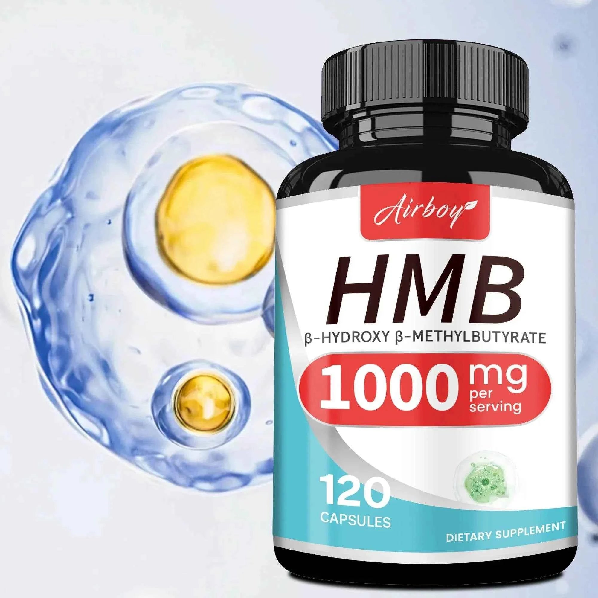 HMB Supplements - Replenish Energy and Improve Endurance, Promote Muscle Growth & Recovery Relieve Muscle Loss - 120 Capsules