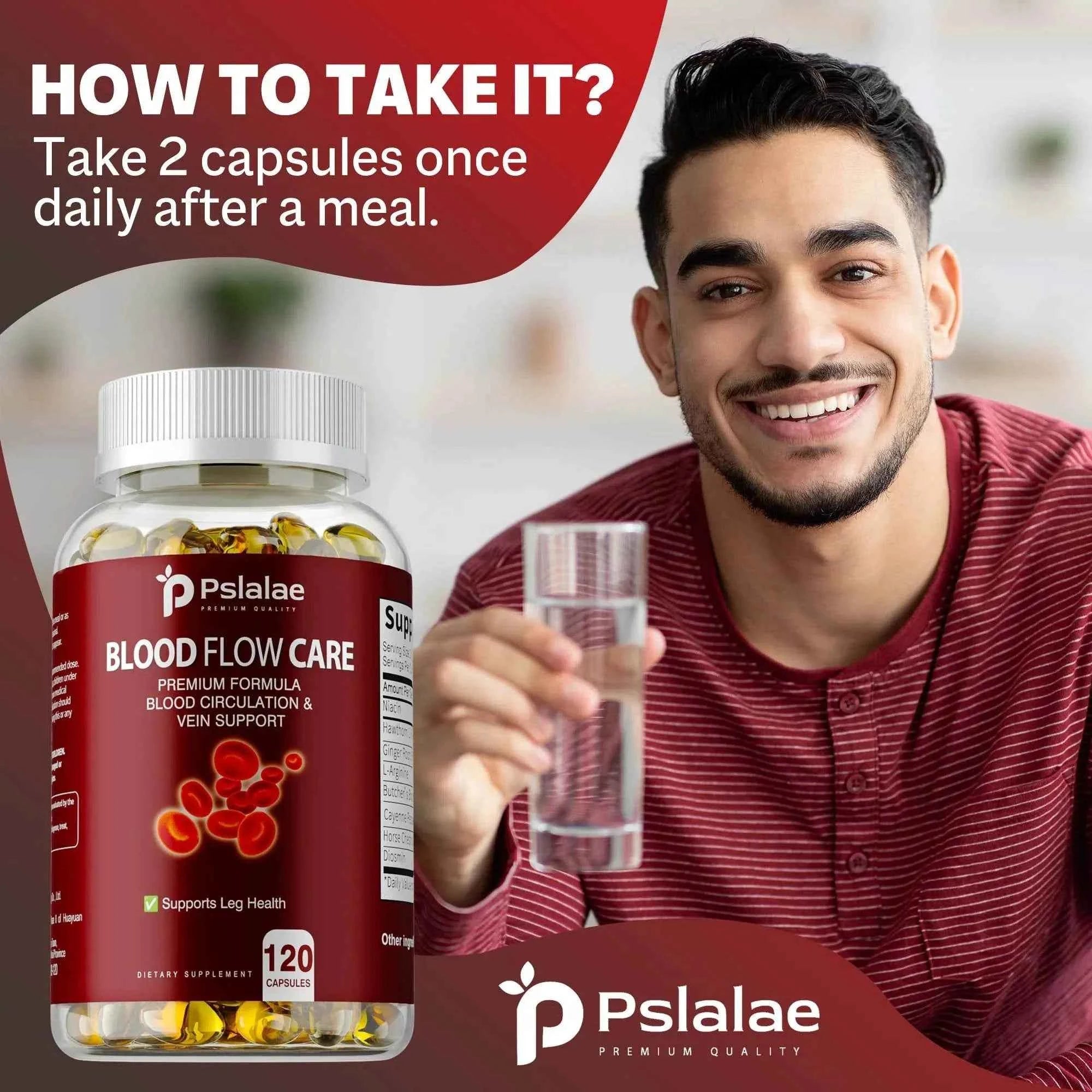 Blood Flow Care - Balance Blood Pressure, Support Heart, Cardiovascular Health, Promote Blood Circulation - 120 Capsules