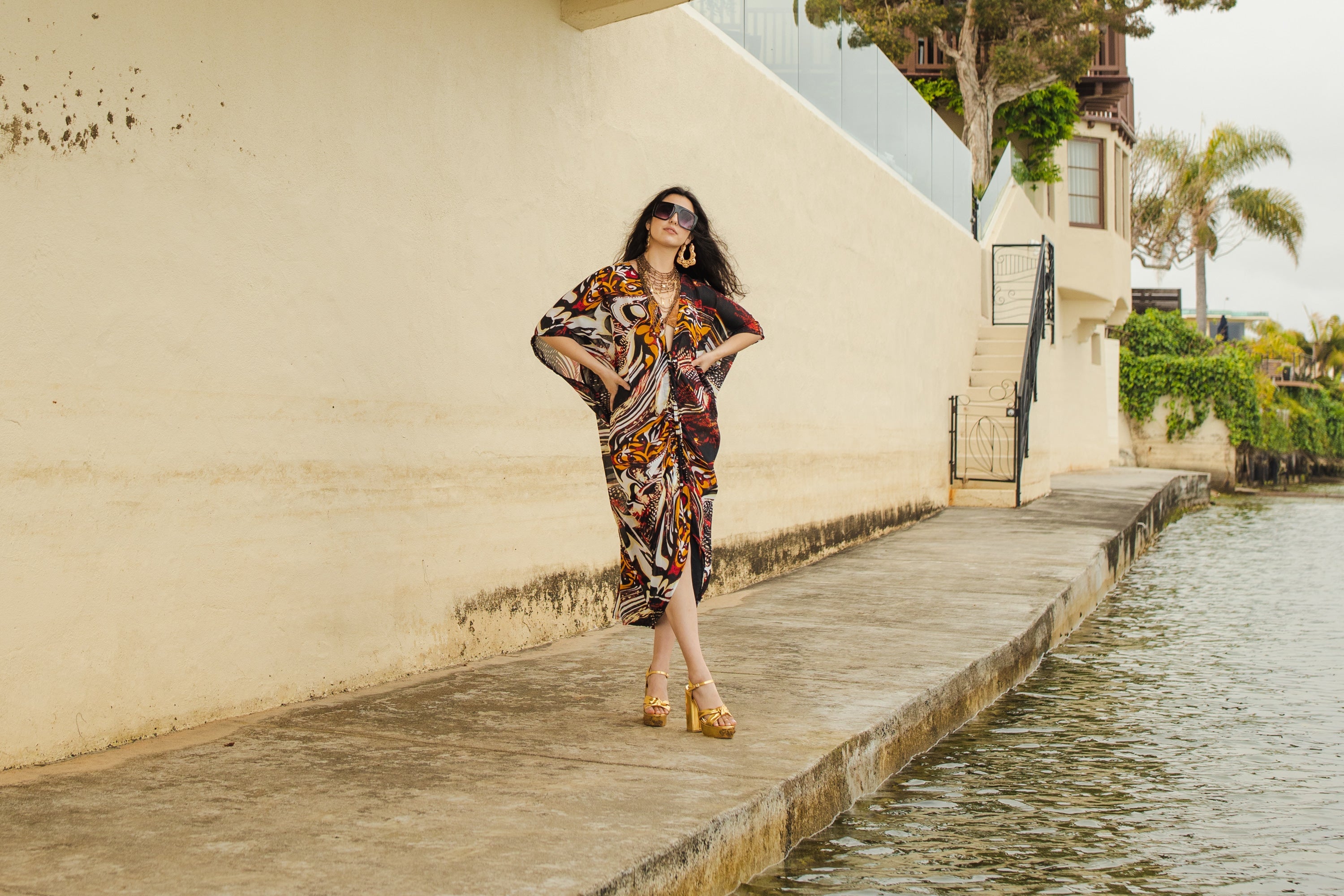 Actius Caftan Kaftan Dress in Rouge by Jennafer Grace