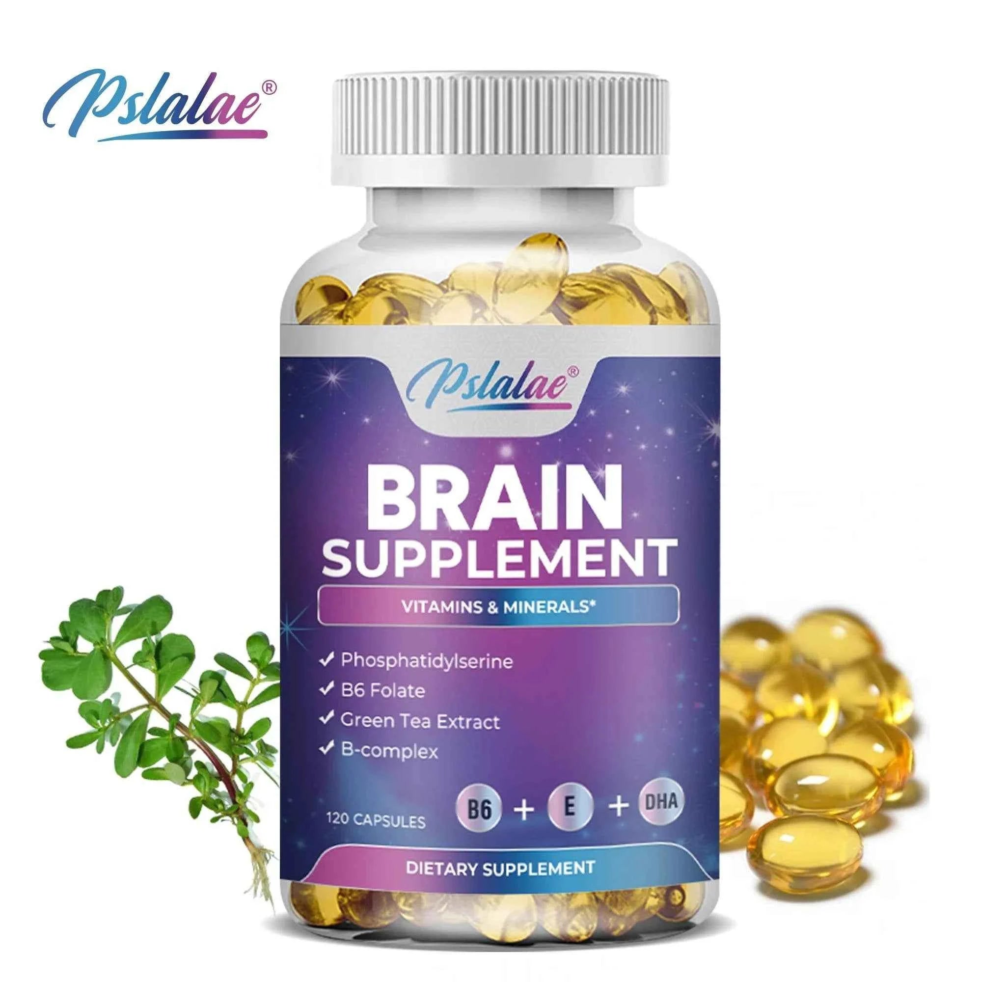 Brain Supplement - Boosts Brain Function, Helps Improve Memory, Intelligence and Concentration - 120 Capsules