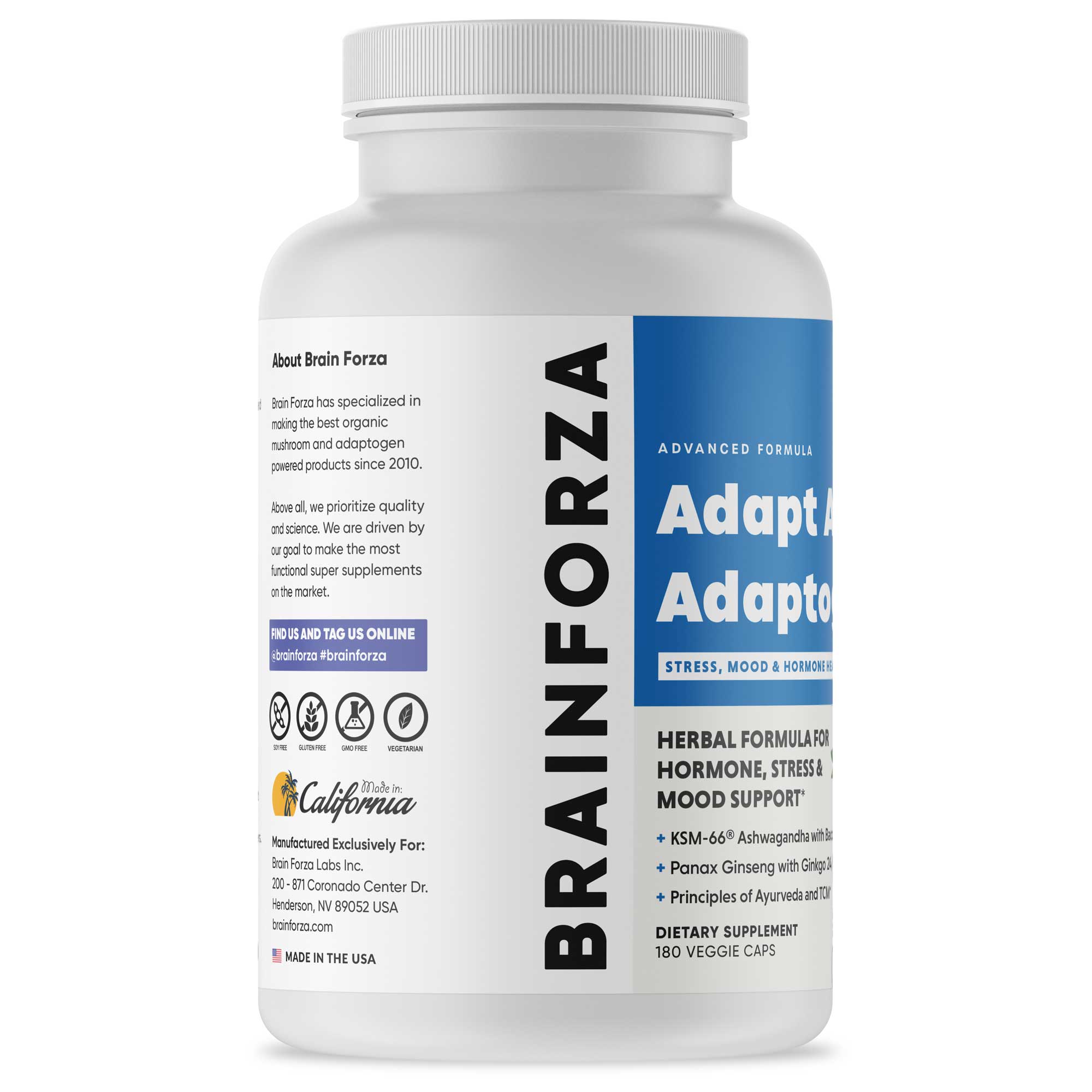 Adapt All Adaptogen, 180 Capsules by Brain Forza®