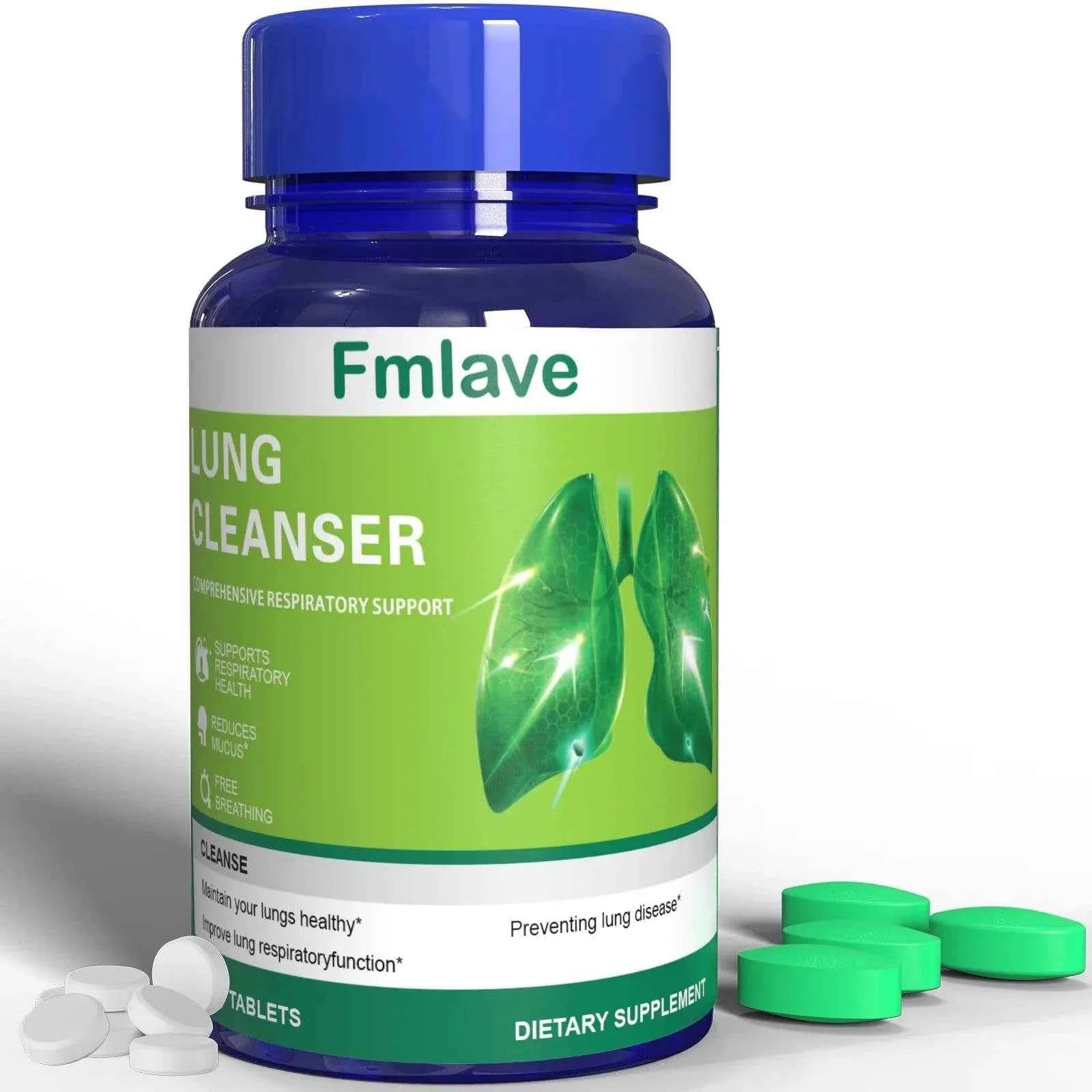 Lung Cleanser Health Supplement, Powerful Herbals Extract Formula For Lung Cleanse, Immune & Mucus Support, 60 Tablets (36g)