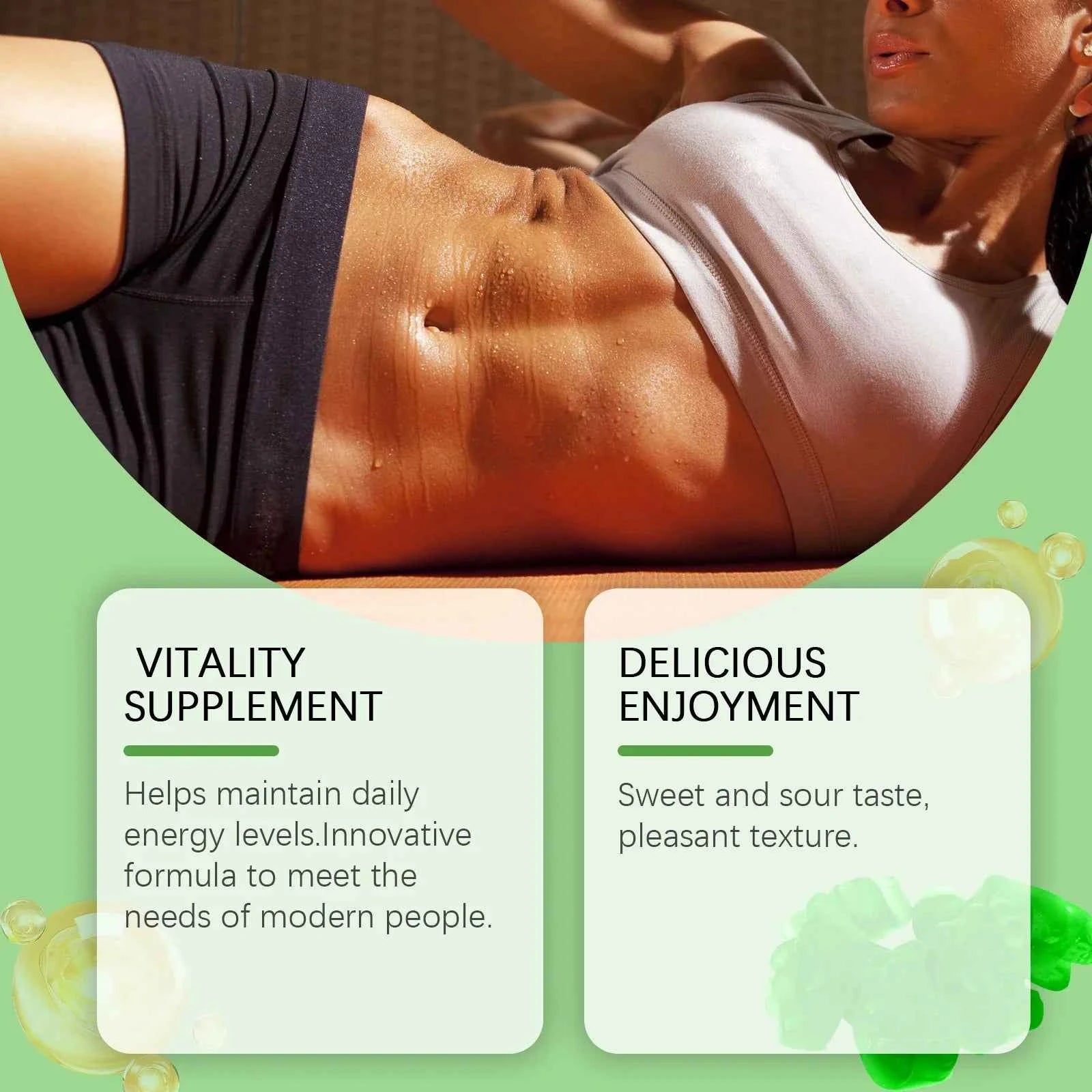 Googeer 30pcs Slimming Body Gummies Fat Burner Energy Support Dietary Supplement Fruit Flavor Anti Cellulite Weight Loss Gummies