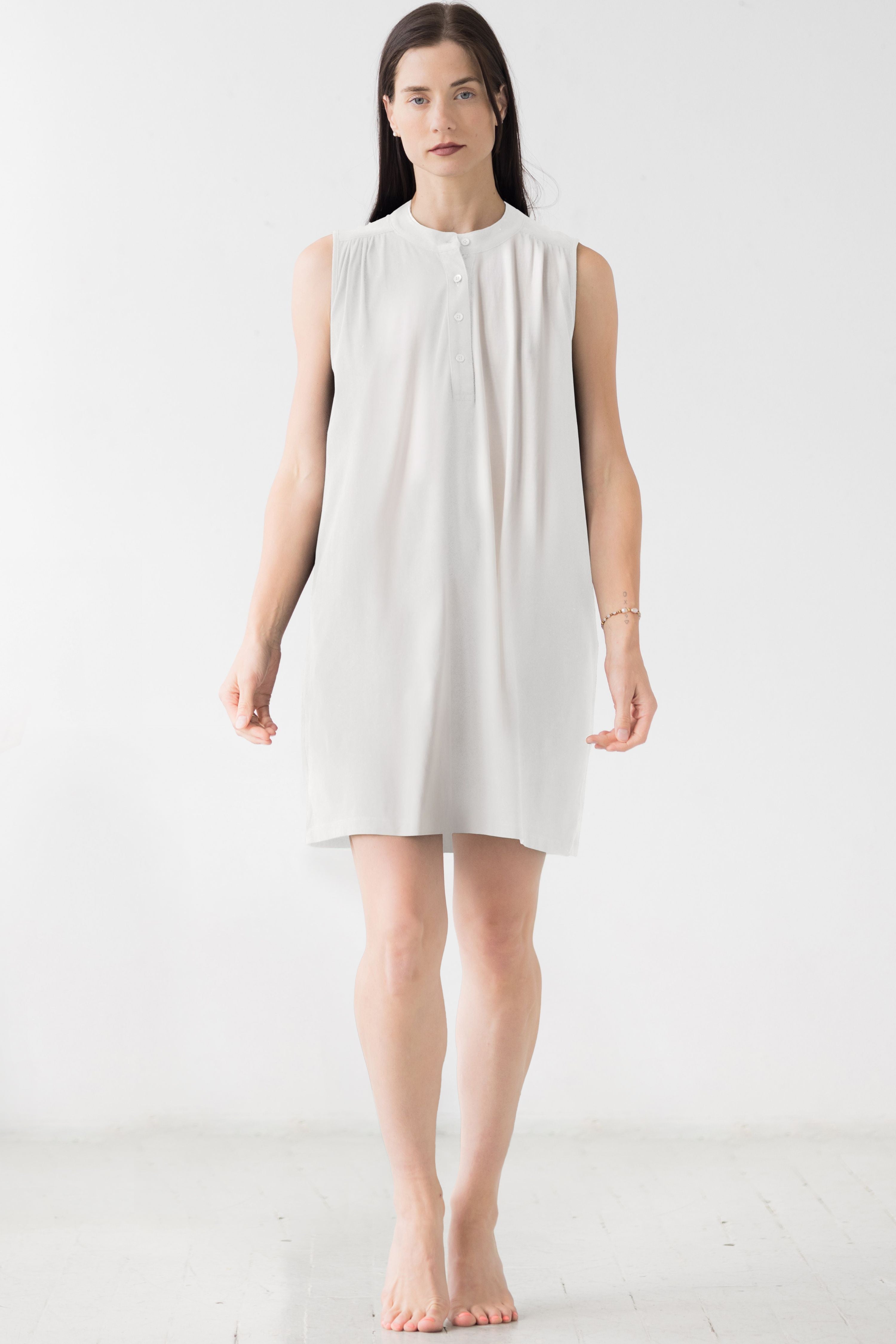 The Aisha Cotton Mini Lounge Dress - DestGlow