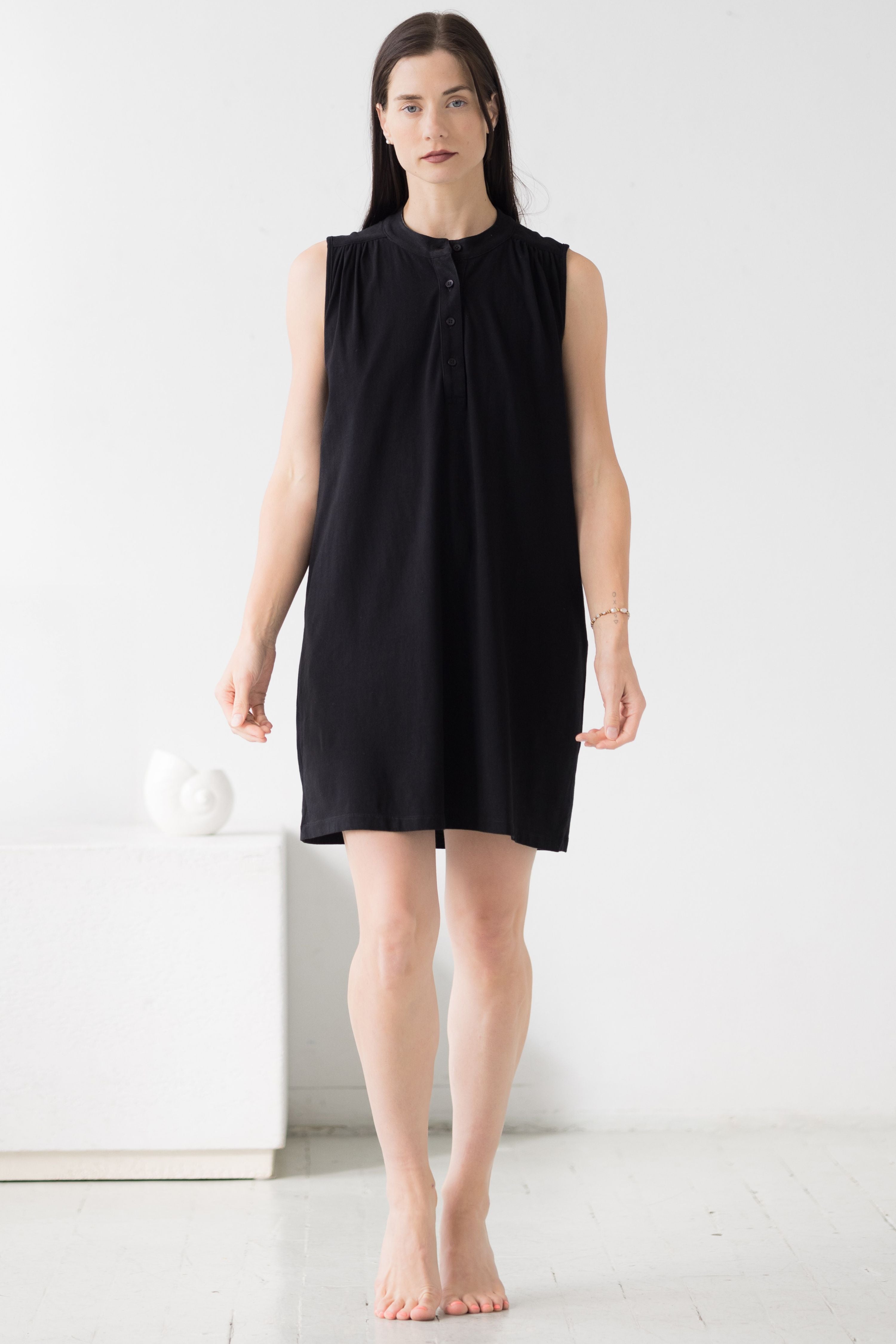 The Aisha Cotton Mini Lounge Dress - DestGlow
